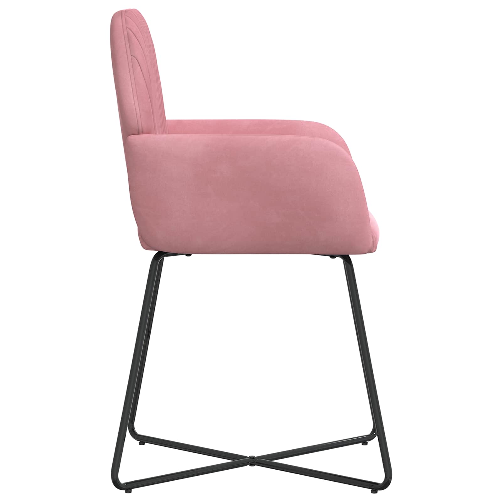 Trpezarijske stolice 6 pcs Baršun Ružičasta 55 x 50 x 84 cm