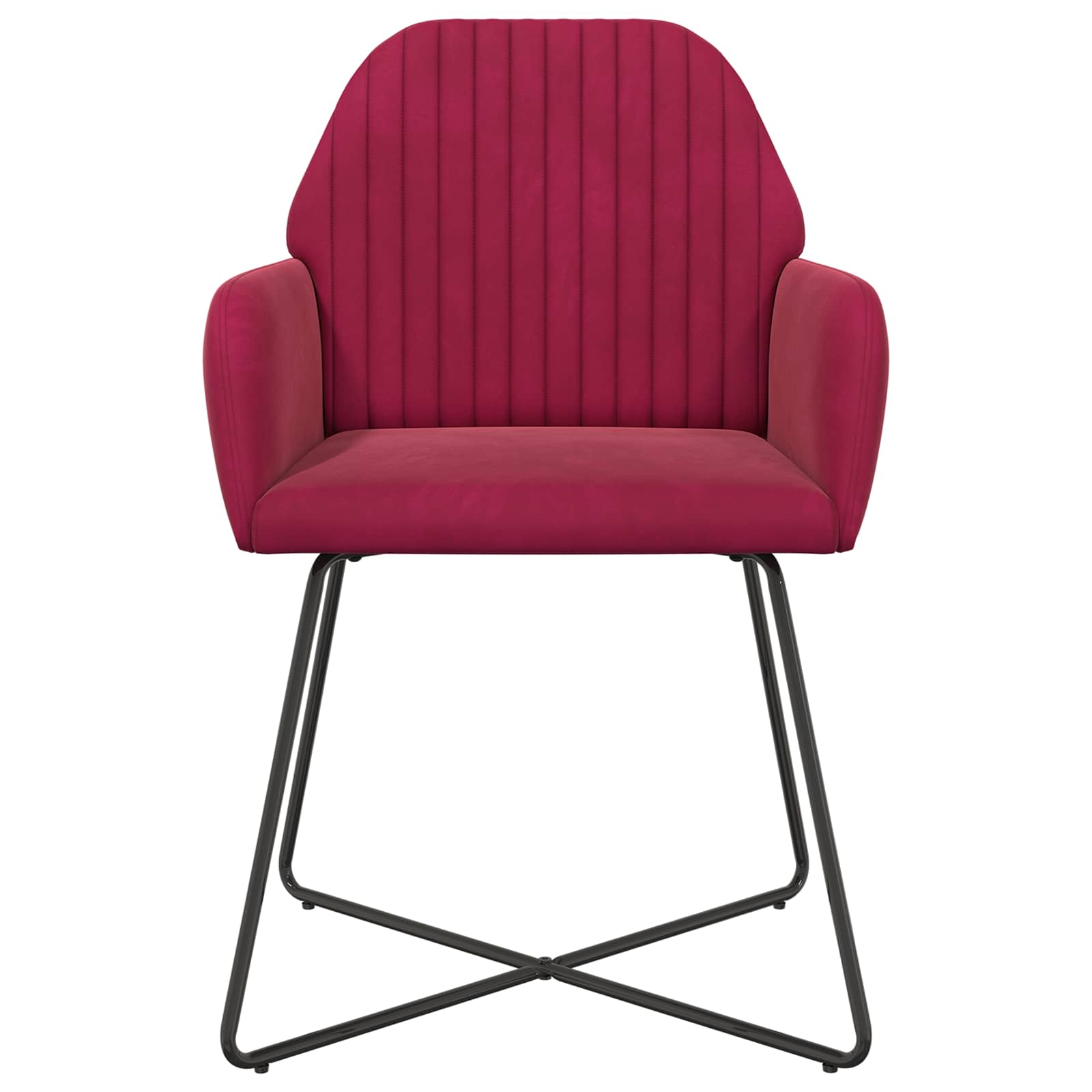 Trpezarijske stolice 6 pcs Baršun Vinska crvena 55 x 50 x 84 cm