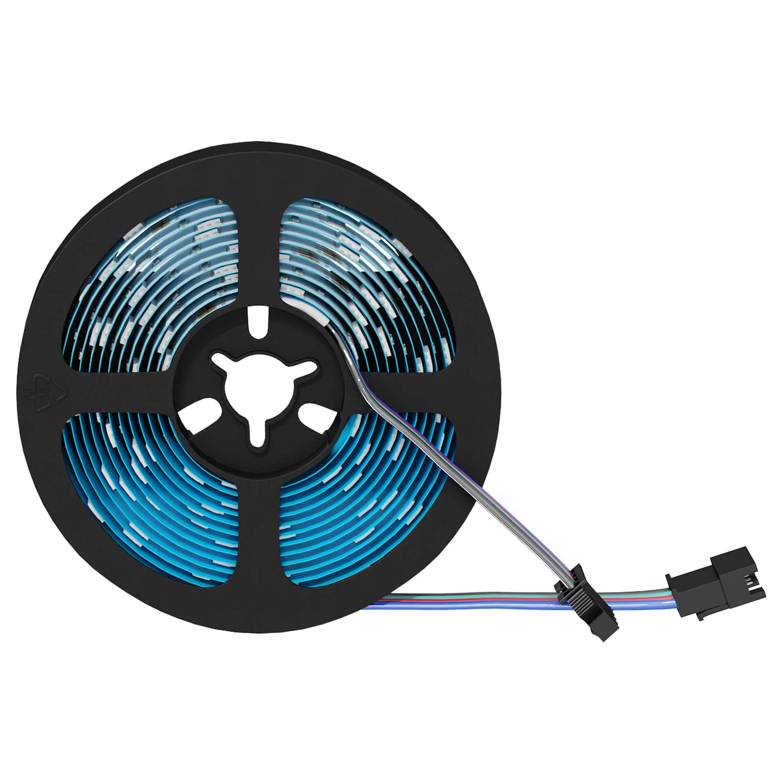 LED traka 2 pcs Crna i prozirna 3000 mm Bakar i plastika
