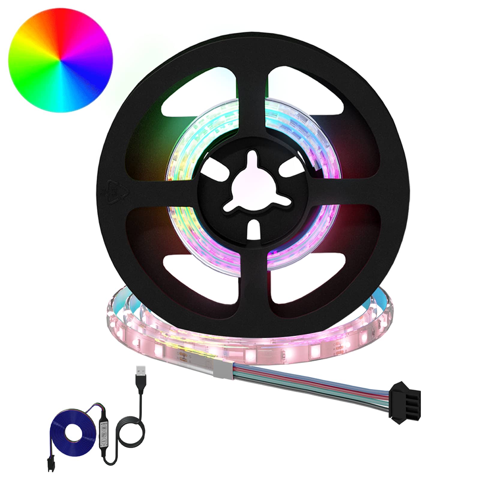 LED traka 2 pcs Crna i prozirna 450 mm Bakar i plastika