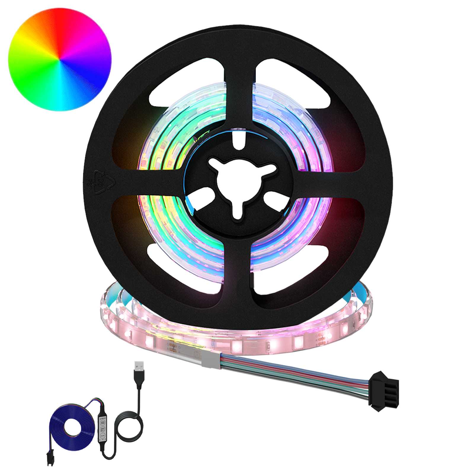 LED traka 2 pcs Crna i prozirna 550 mm Bakar i plastika