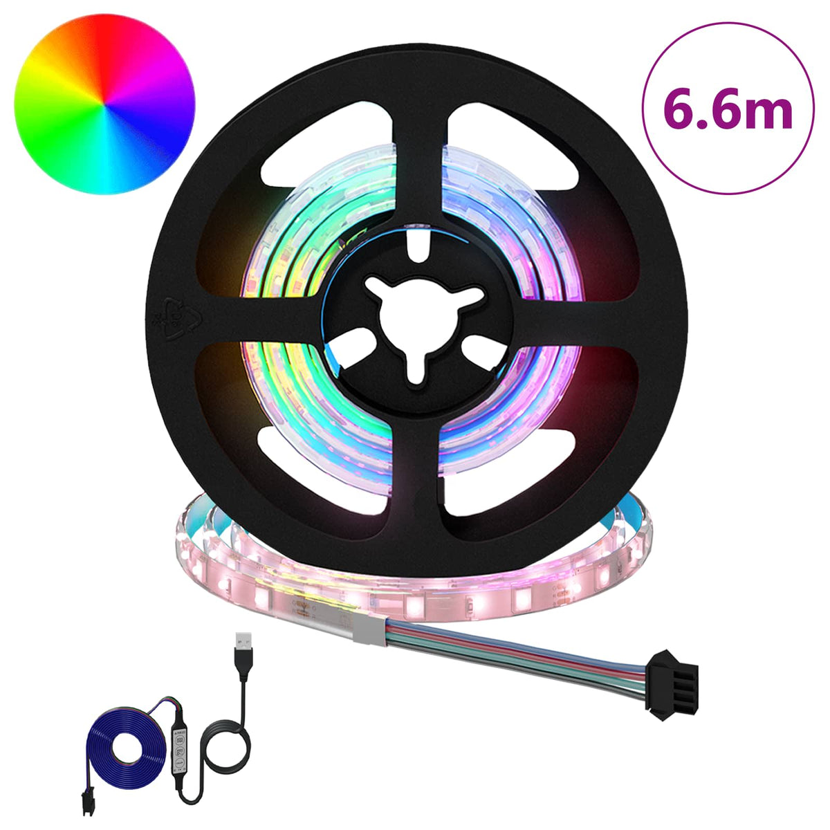 LED traka 12 pcs Crna i prozirna 550 mm Bakar i plastika