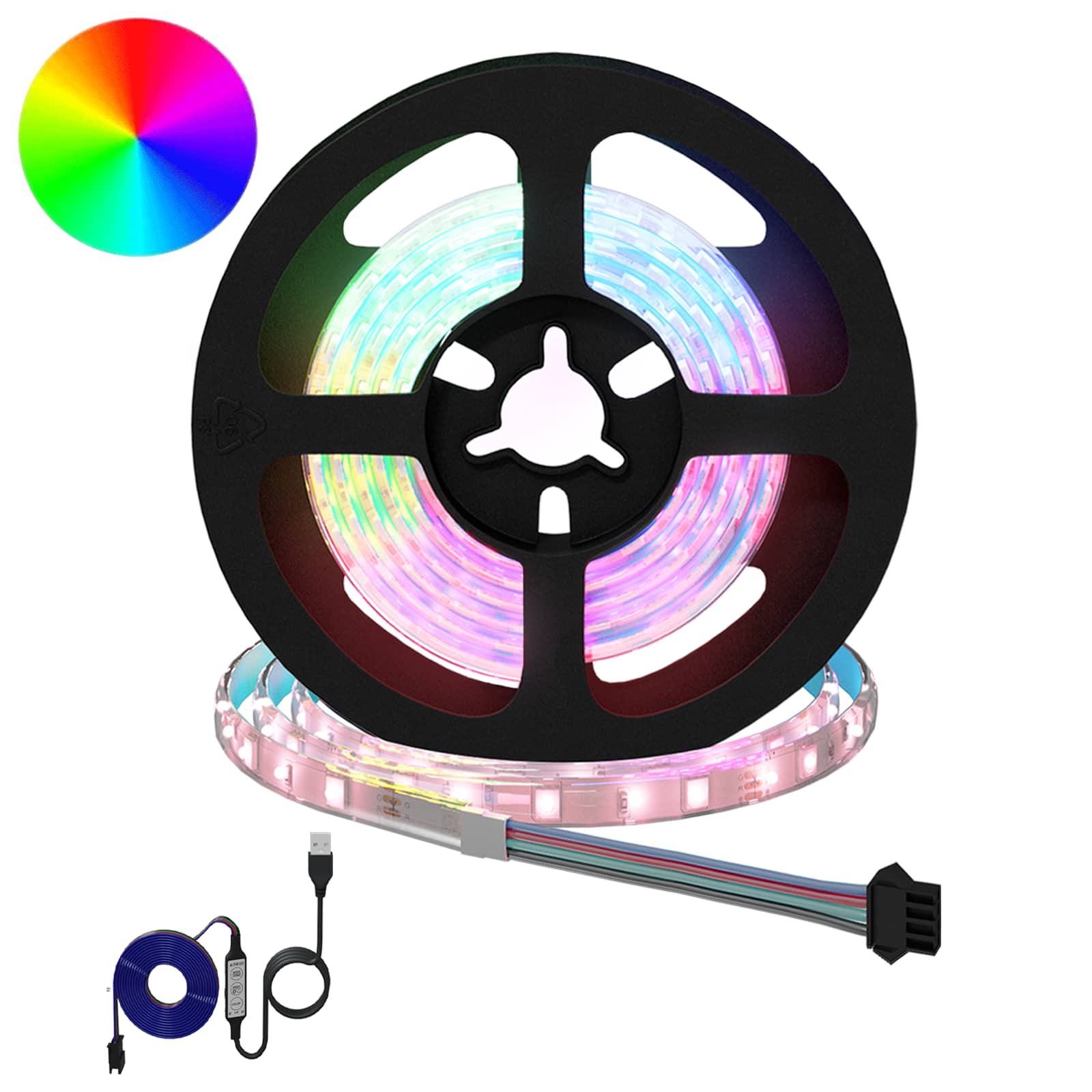 LED traka 2 pcs Crna i prozirna 1200 mm Bakar i plastika
