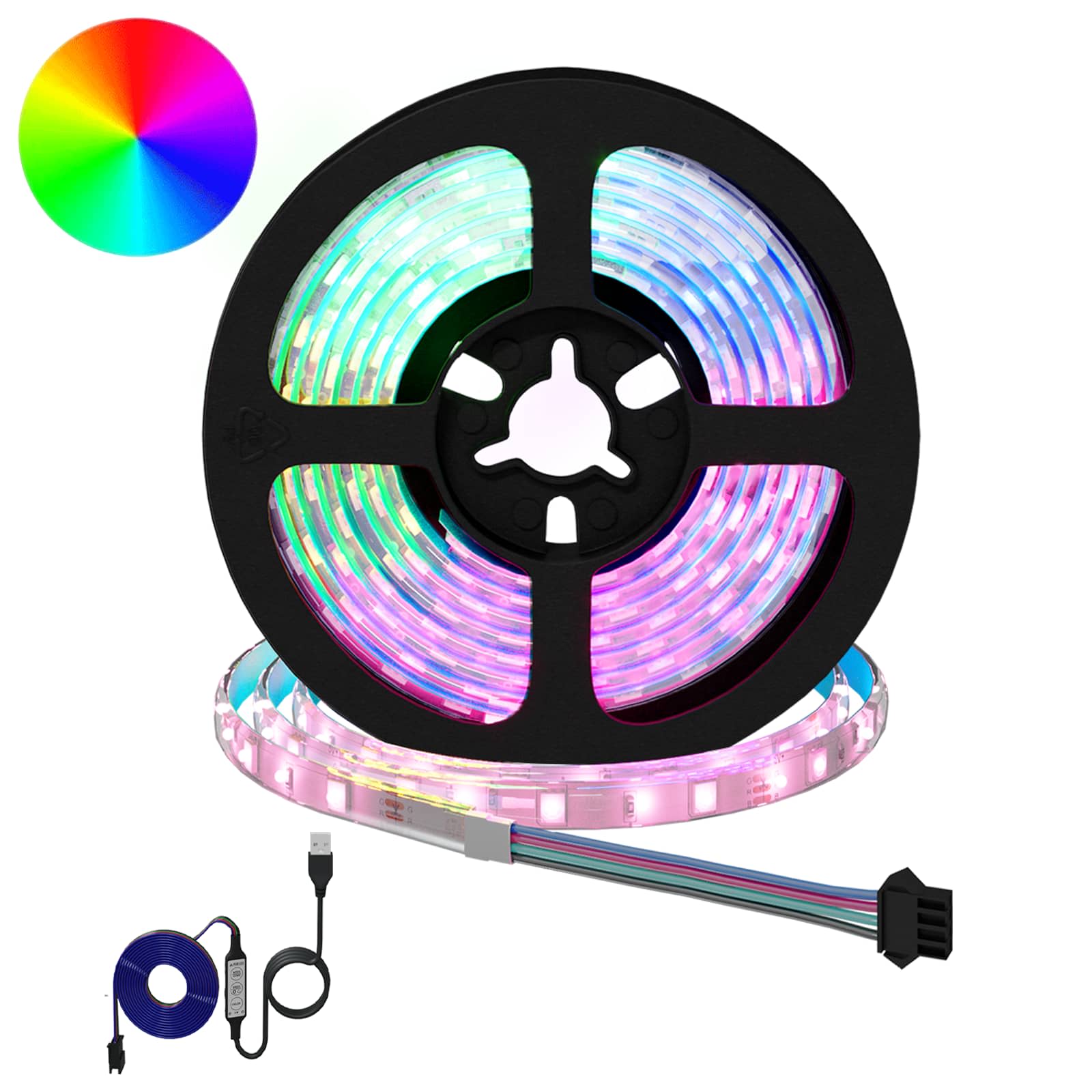 LED traka 12 pcs Crna i prozirna 1700 mm Bakar i plastika