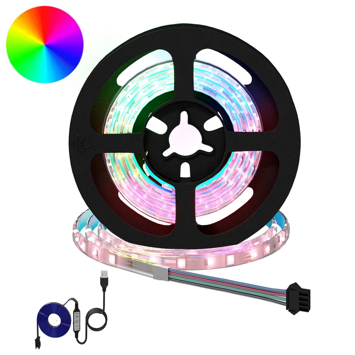 LED traka Crna i prozirna 3000 mm Bakar i plastika