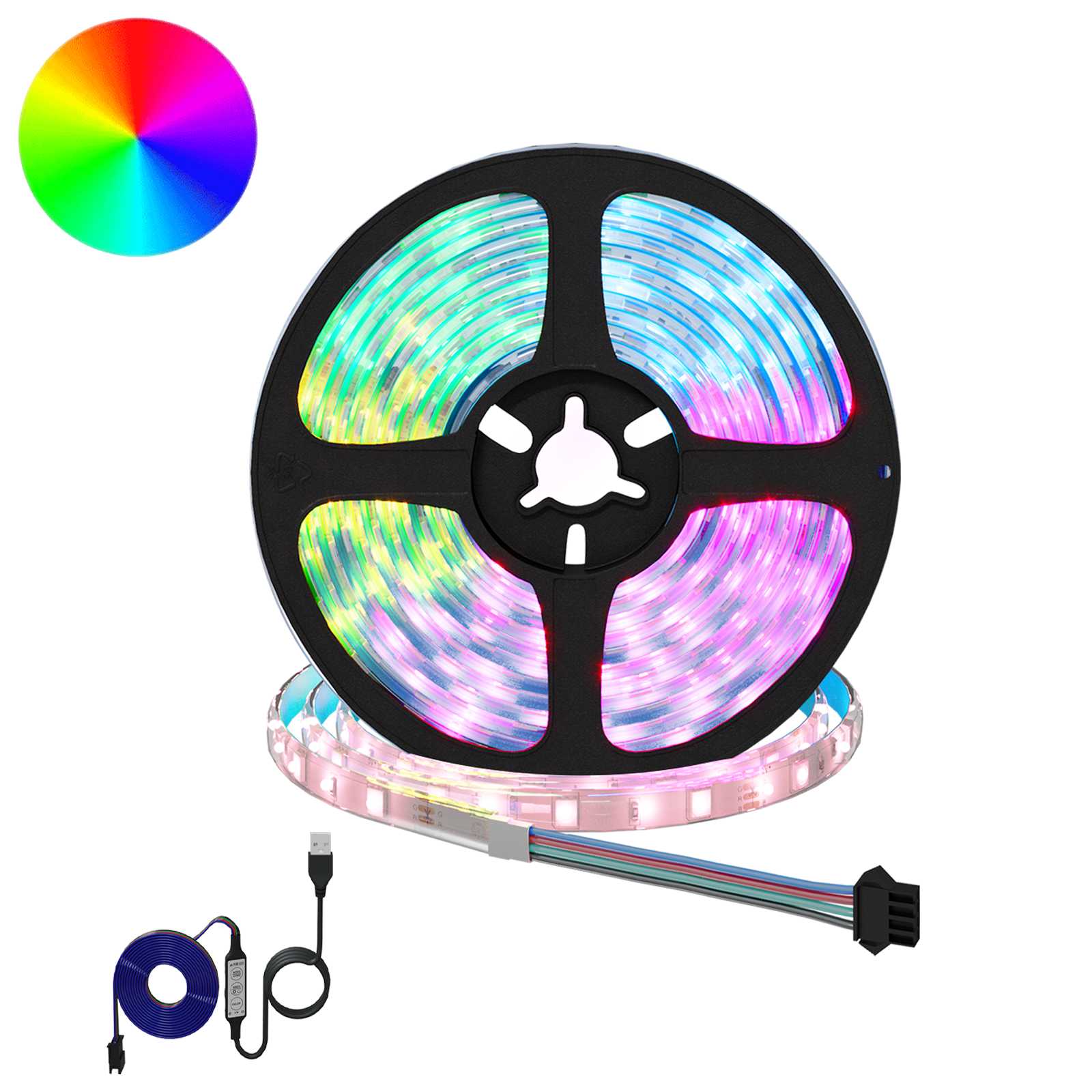 LED traka 2 pcs Crna i prozirna 4000 mm Bakar i plastika