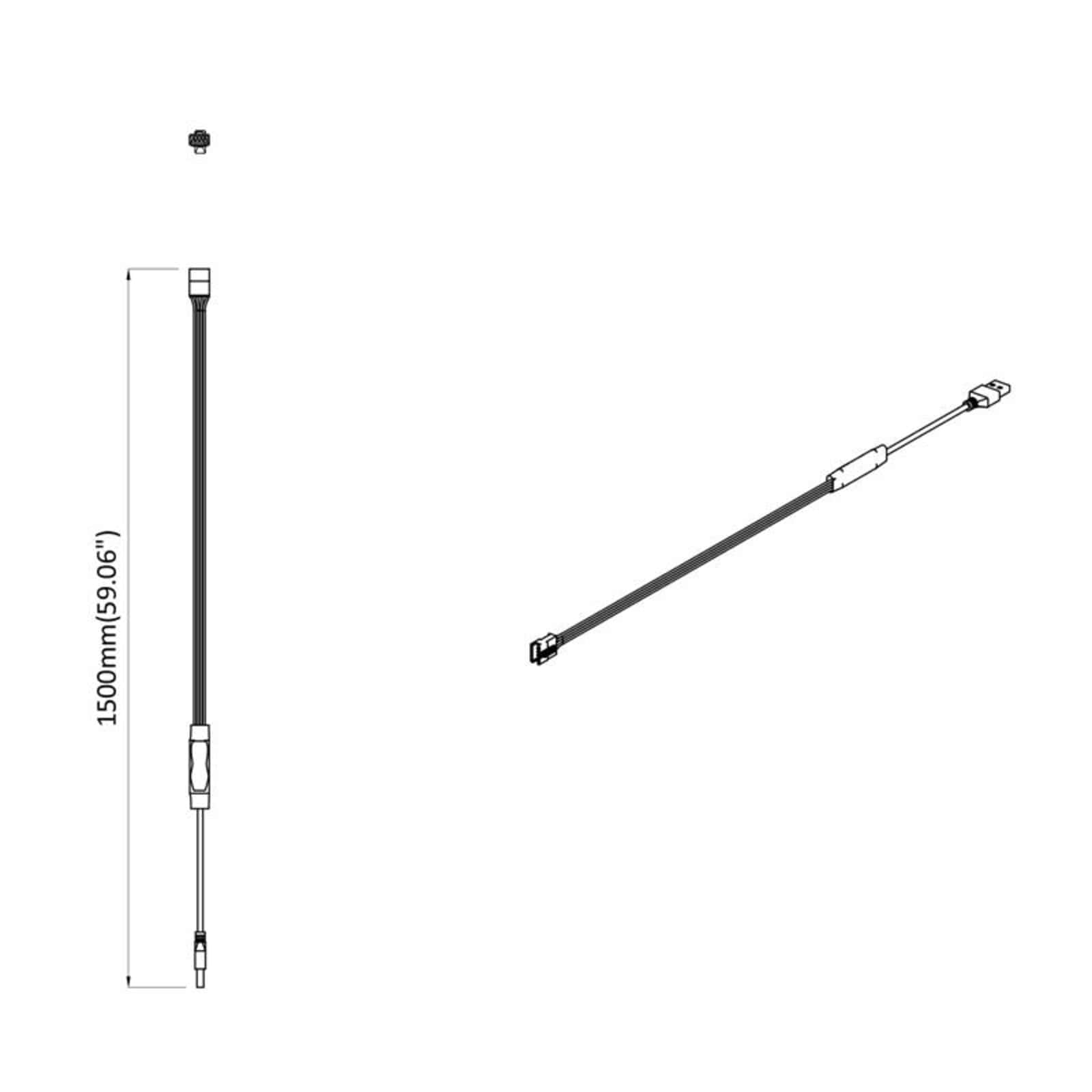 LED traka 2 pcs Crna i prozirna 5100 mm Bakar i plastika