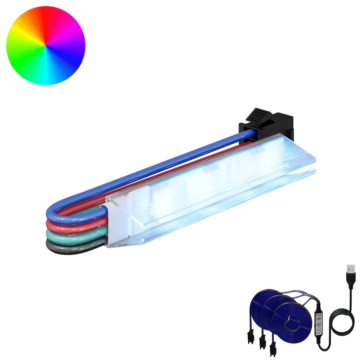 LED traka 12 pcs Crna i višenamjenska 1745 mm Bakar i plastika