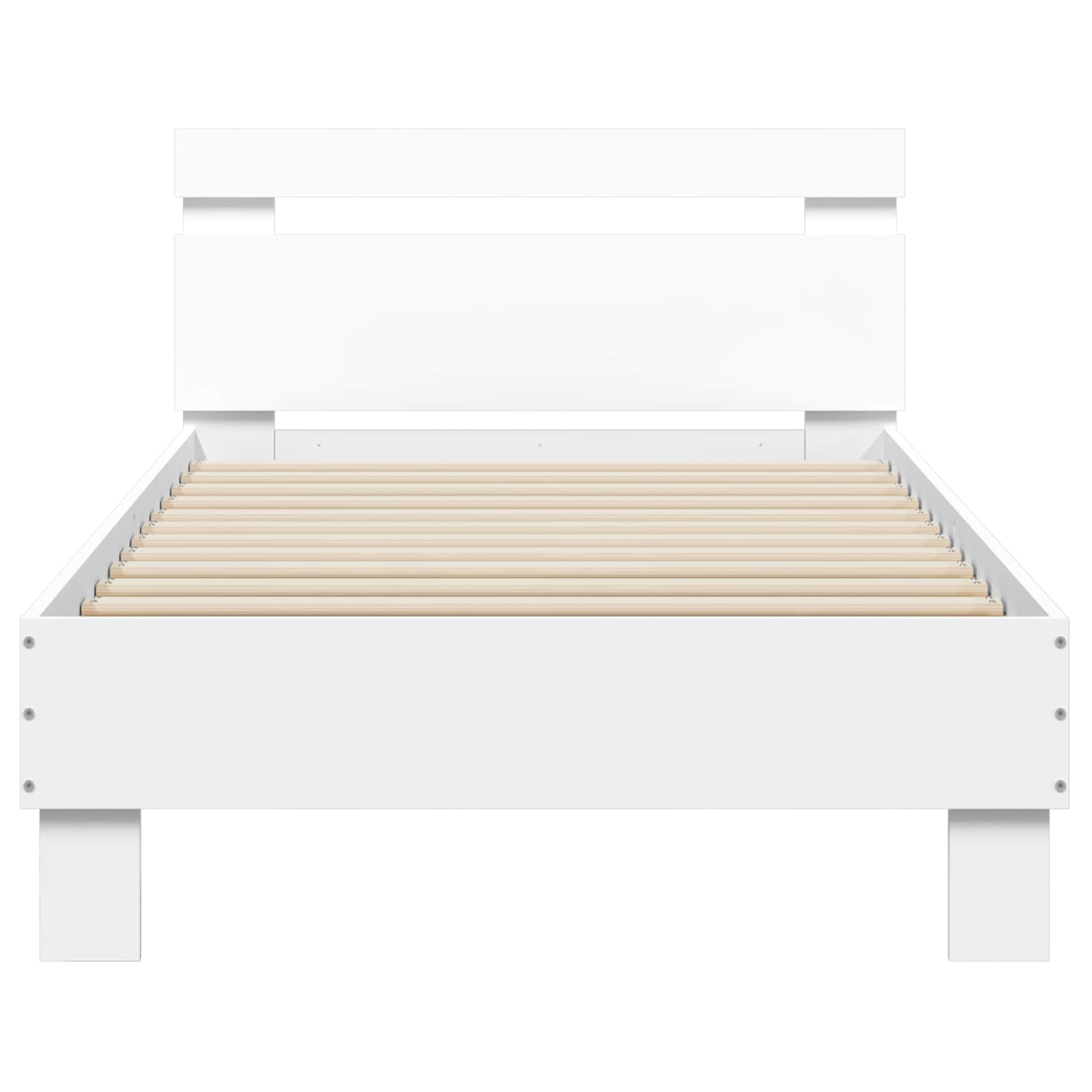 Krevetna konstrukcija s LED svjetlom Bijela 80 x 200 cm