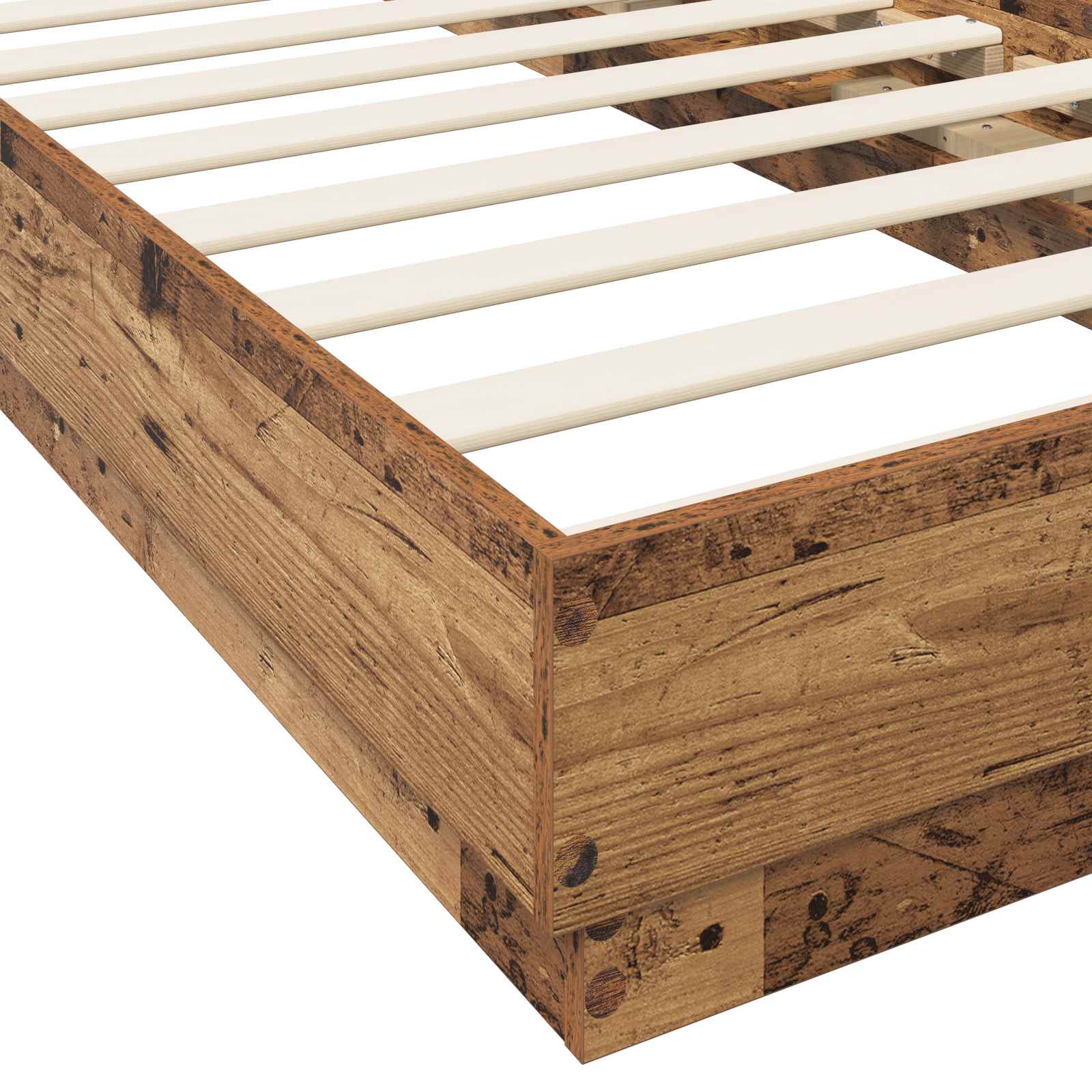 Krevetna konstrukcija s LED svjetlom Staro drvo 80 x 200 cm