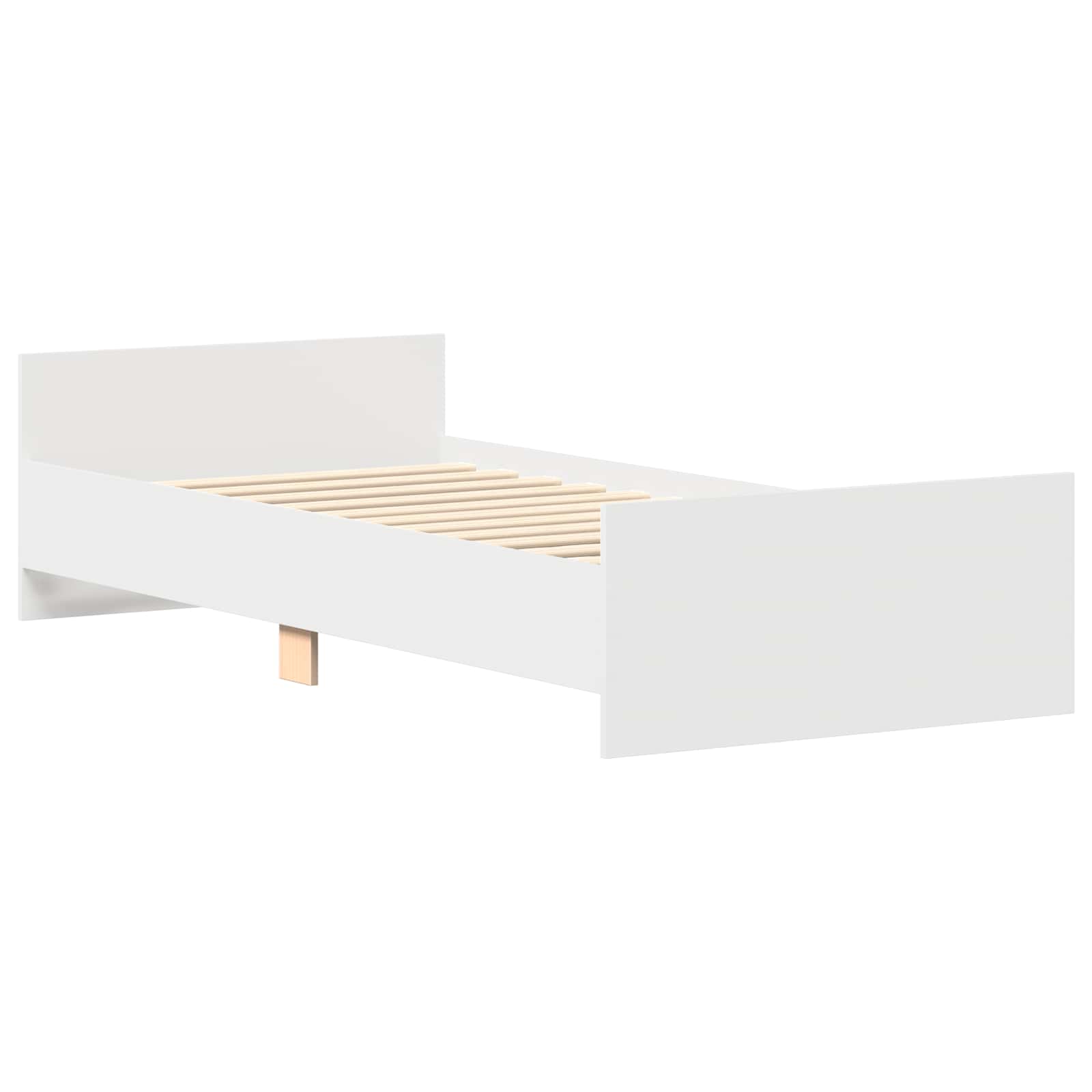 Okvir kreveta s uzglavljem Bijela 80 x 200 cm Konstruirano drvo