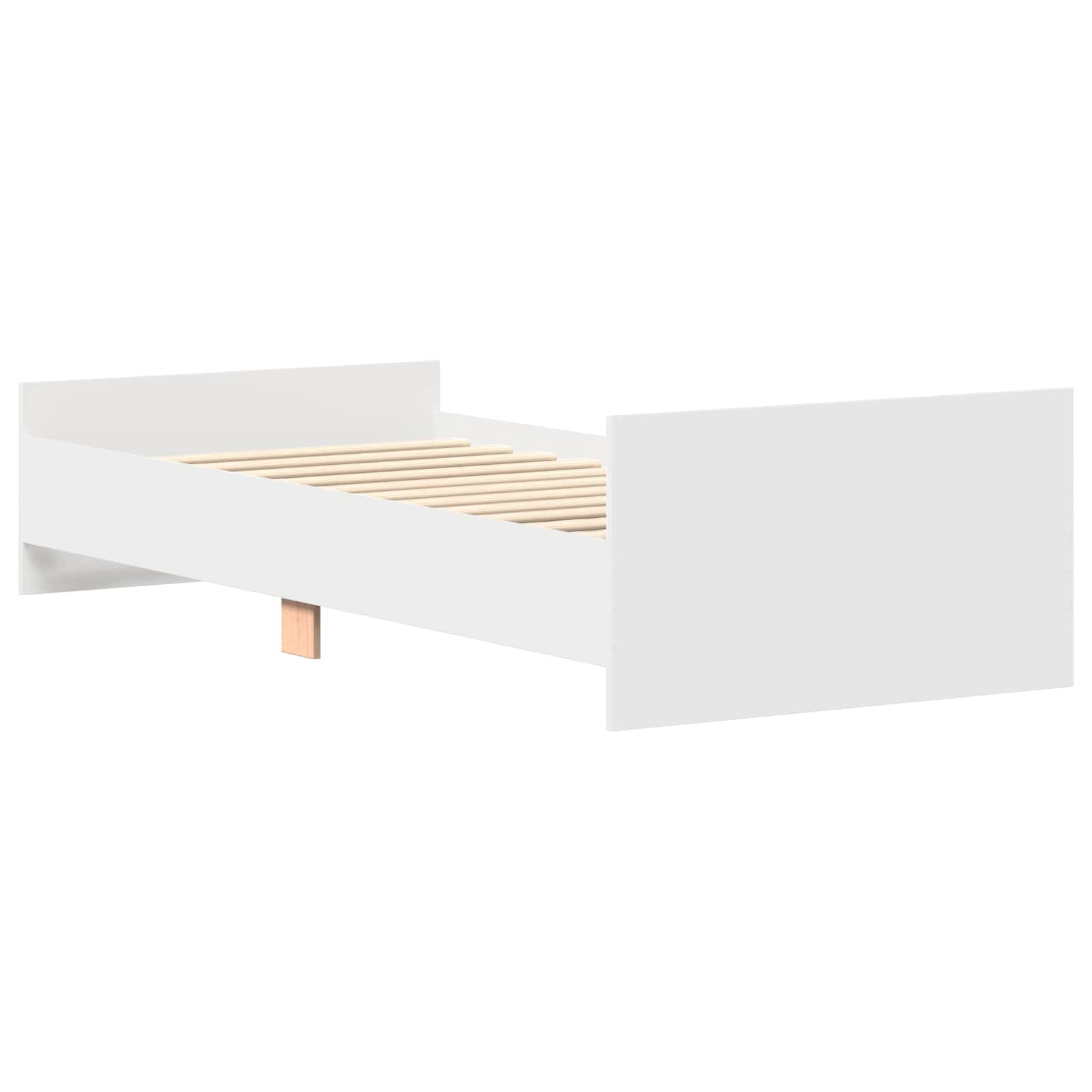 Okvir kreveta s uzglavljem Bijela 80 x 200 cm Konstruirano drvo