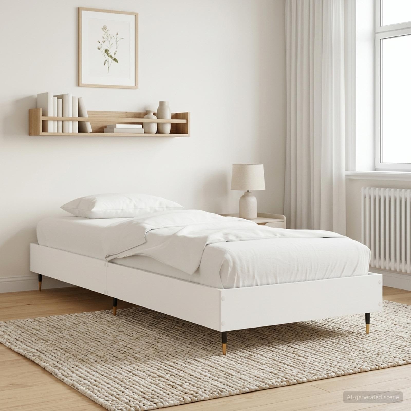 Krevetna konstrukcija Bijela 80 x 200 cm Konstruirano drvo