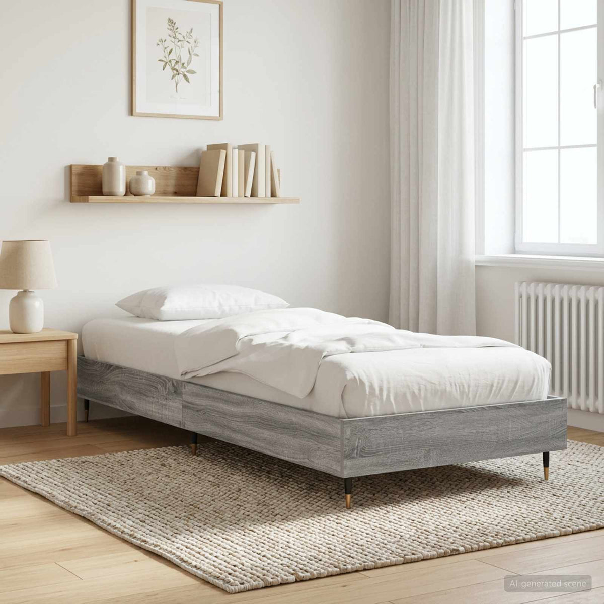 Krevetna konstrukcija Siva Sonoma 80 x 200 cm Konstruirano drvo