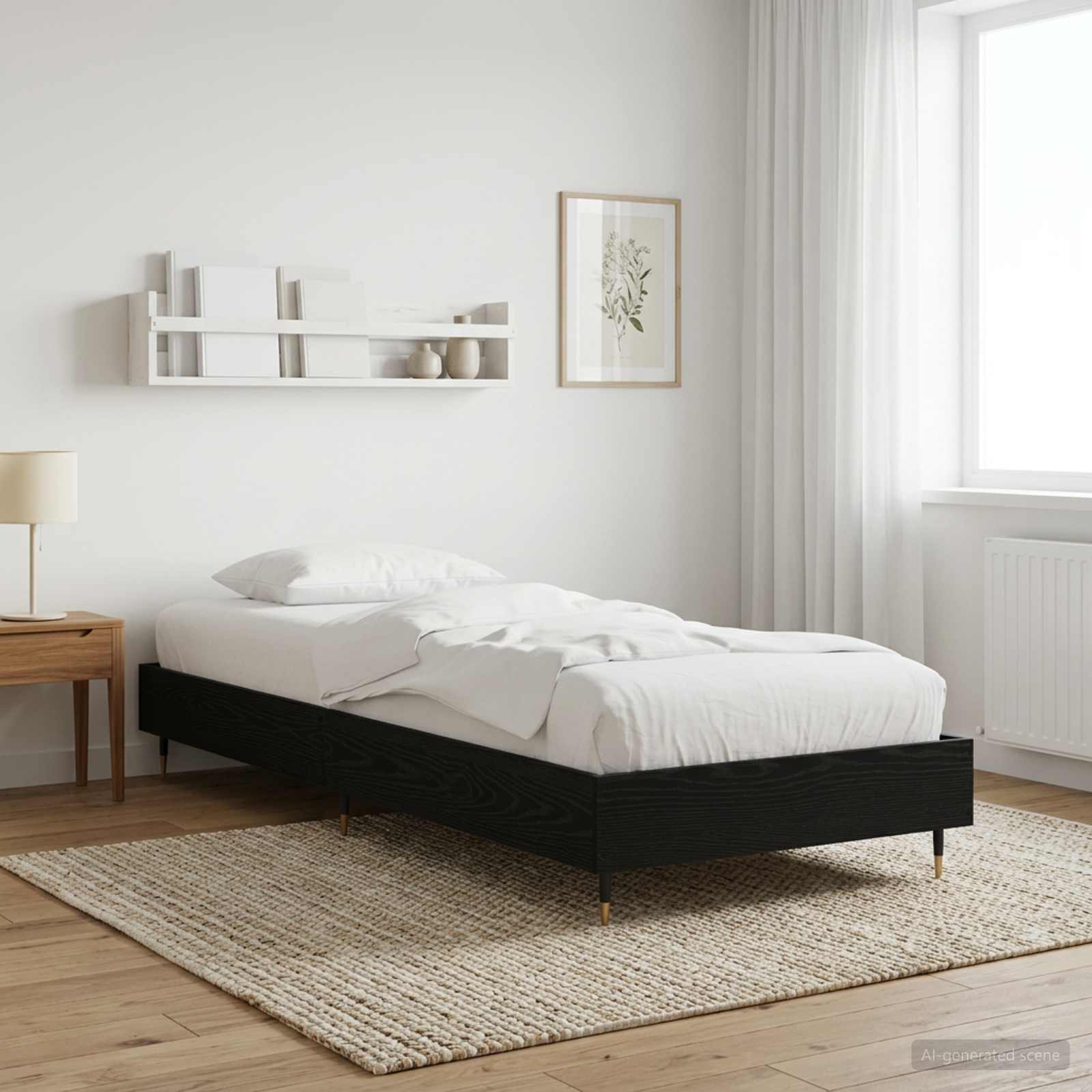 Krevetna konstrukcija Crni hrast 80 x 200 cm Konstruirano drvo