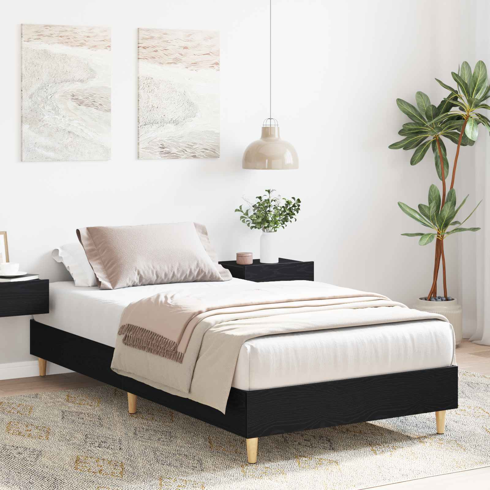 Krevetna konstrukcija Crni hrast 80 x 200 cm Konstruirano drvo