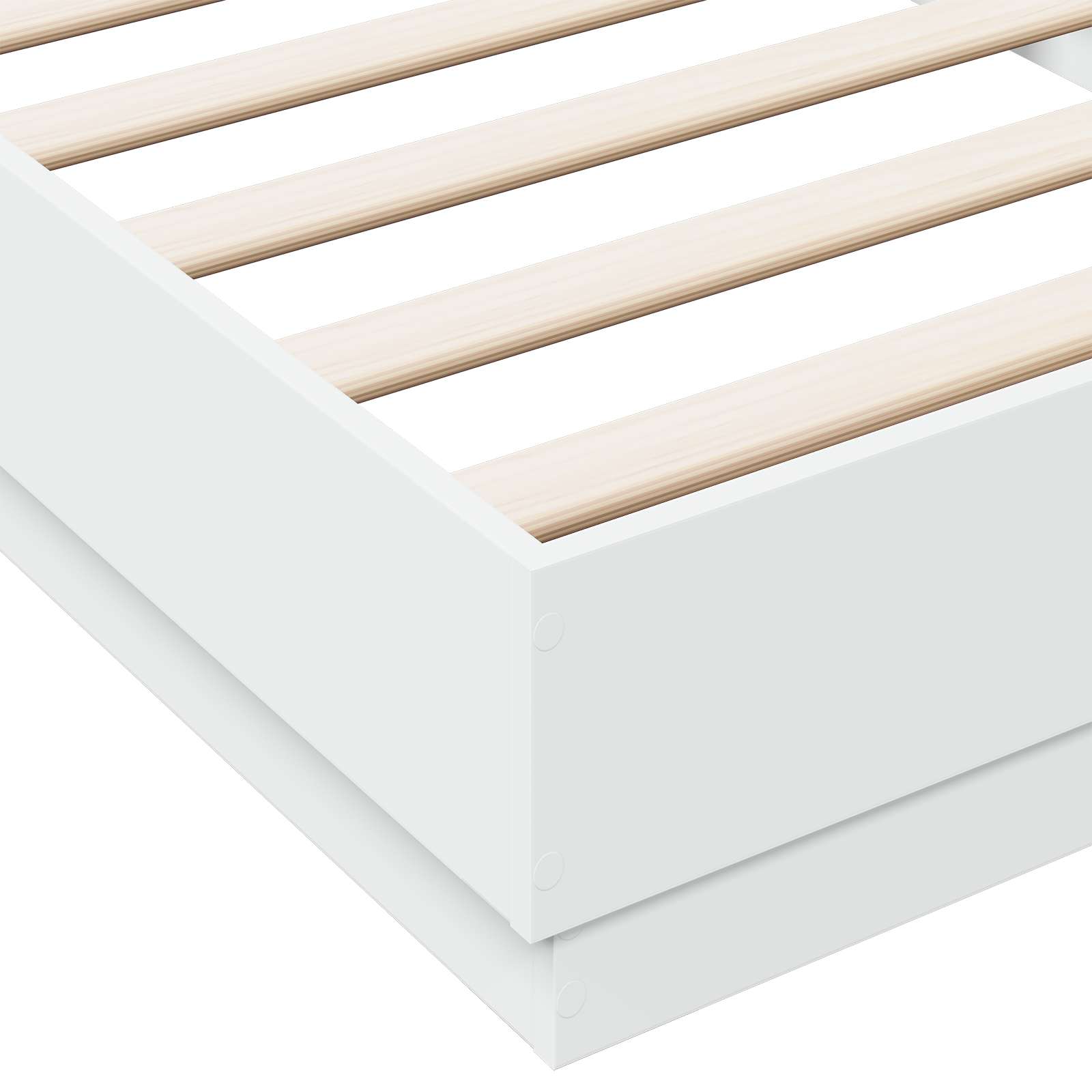 Okvir kreveta za pod Bijela 80 x 200 cm Konstruirano drvo