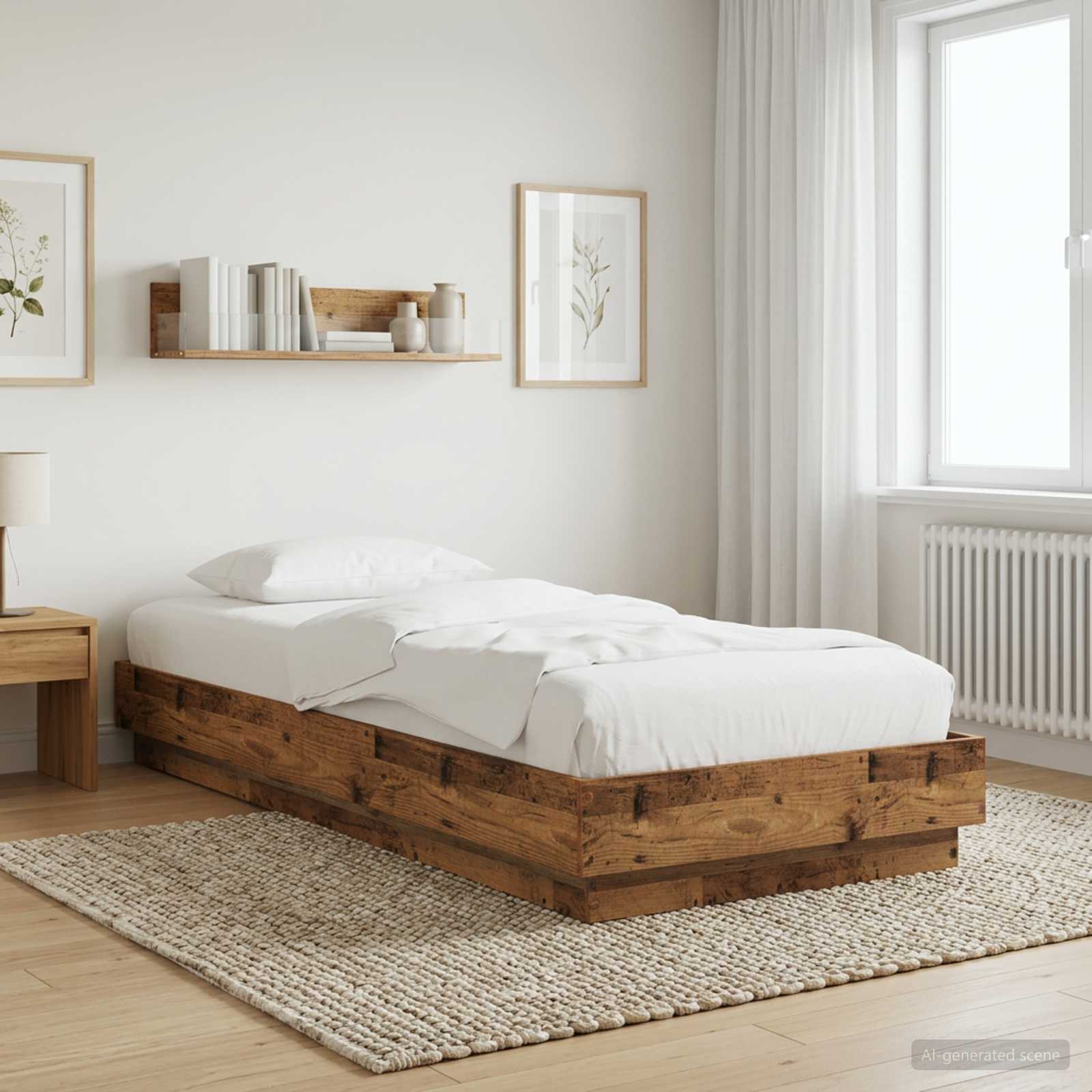 Okvir kreveta za pod Staro drvo 80 x 200 cm Konstruirano drvo