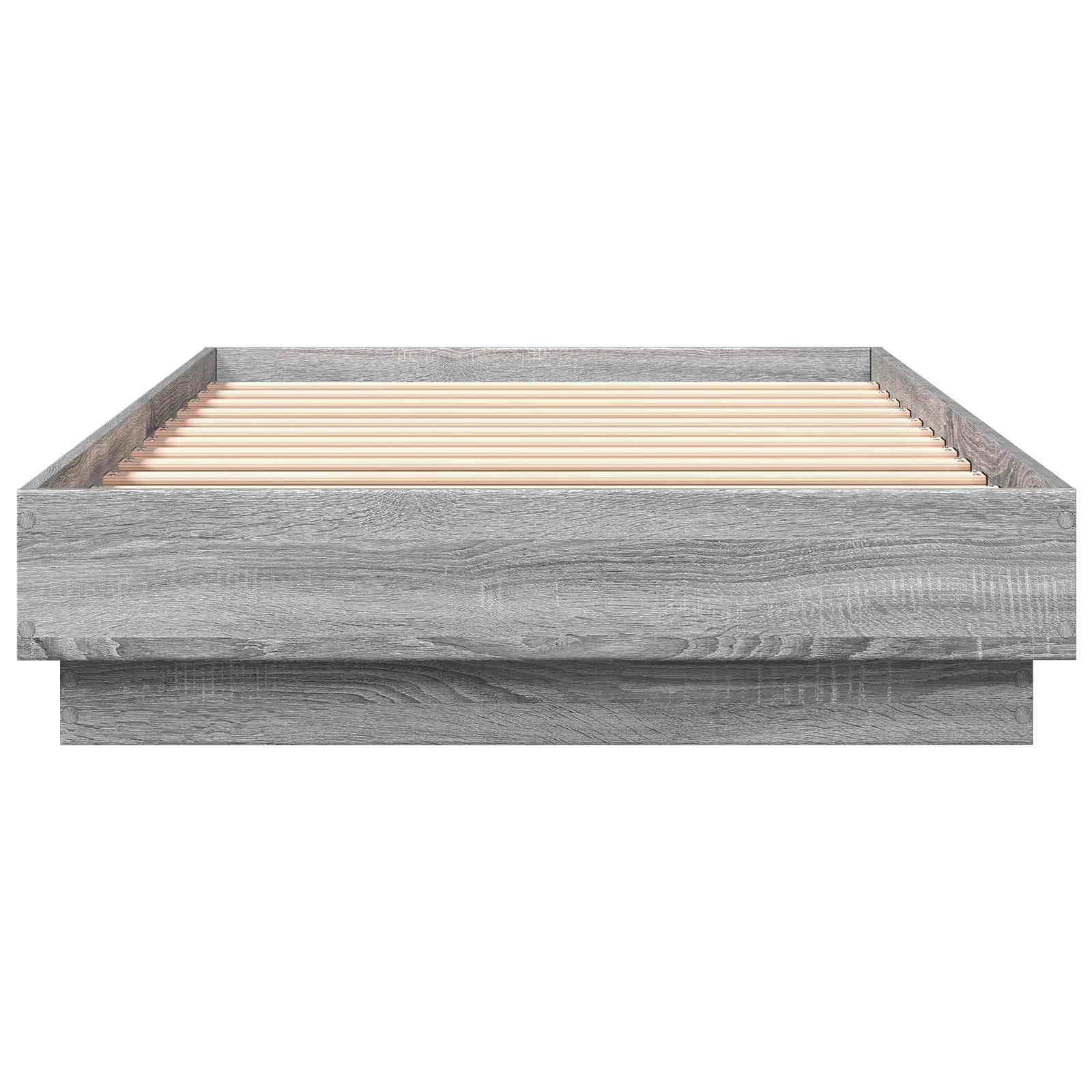 Okvir kreveta za pod Siva Sonoma 80 x 200 cm Konstruirano drvo