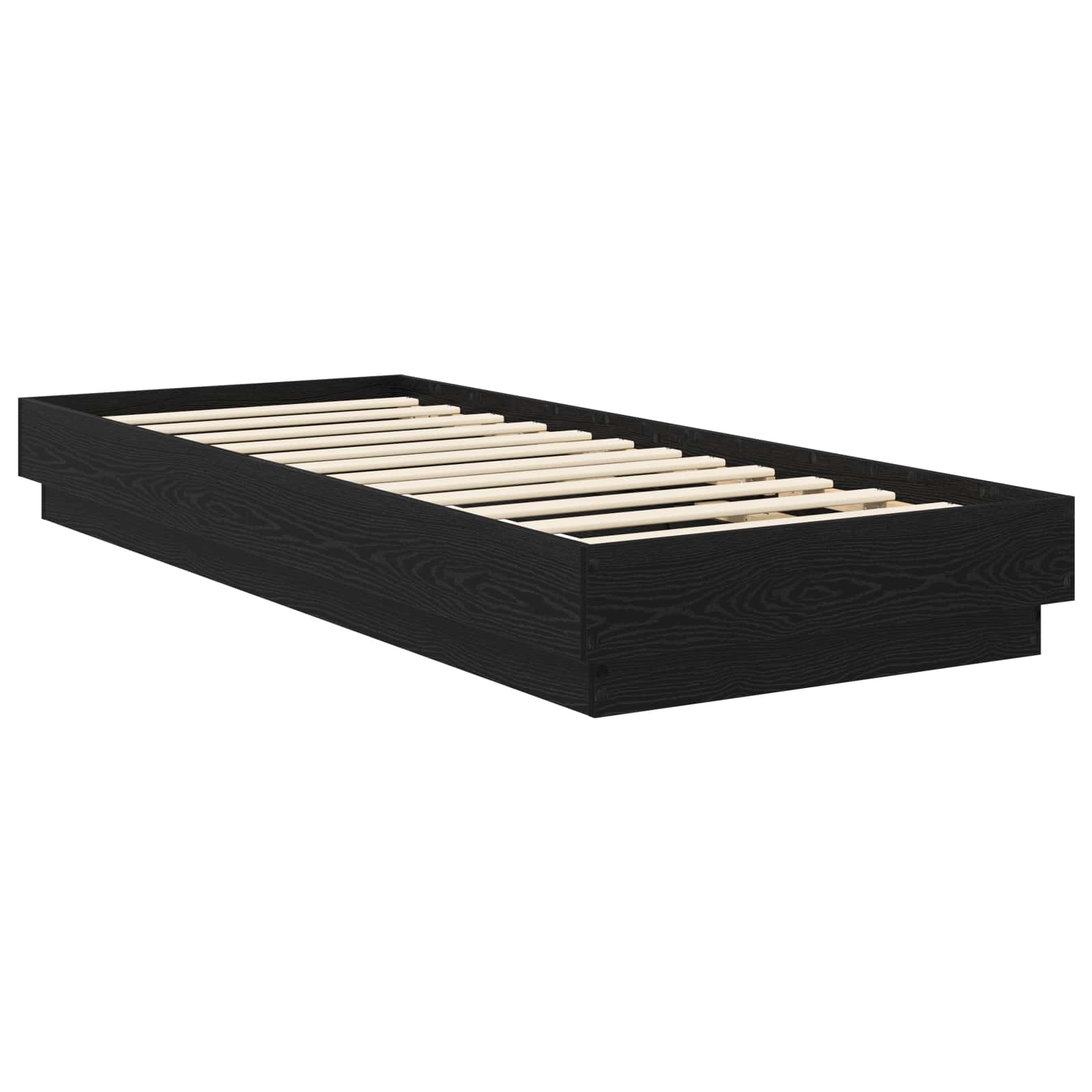 Okvir kreveta za pod Crni hrast 80 x 200 cm Konstruirano drvo
