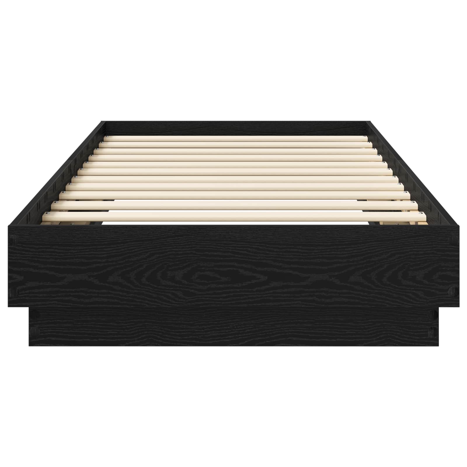 Okvir kreveta za pod Crni hrast 80 x 200 cm Konstruirano drvo