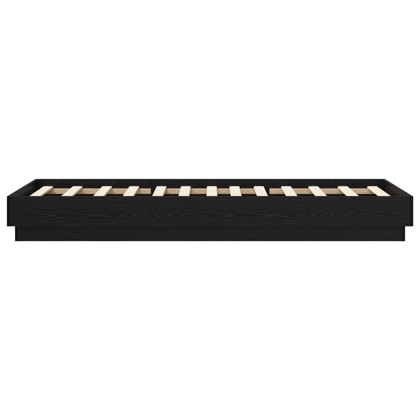 Okvir kreveta za pod Crni hrast 80 x 200 cm Konstruirano drvo