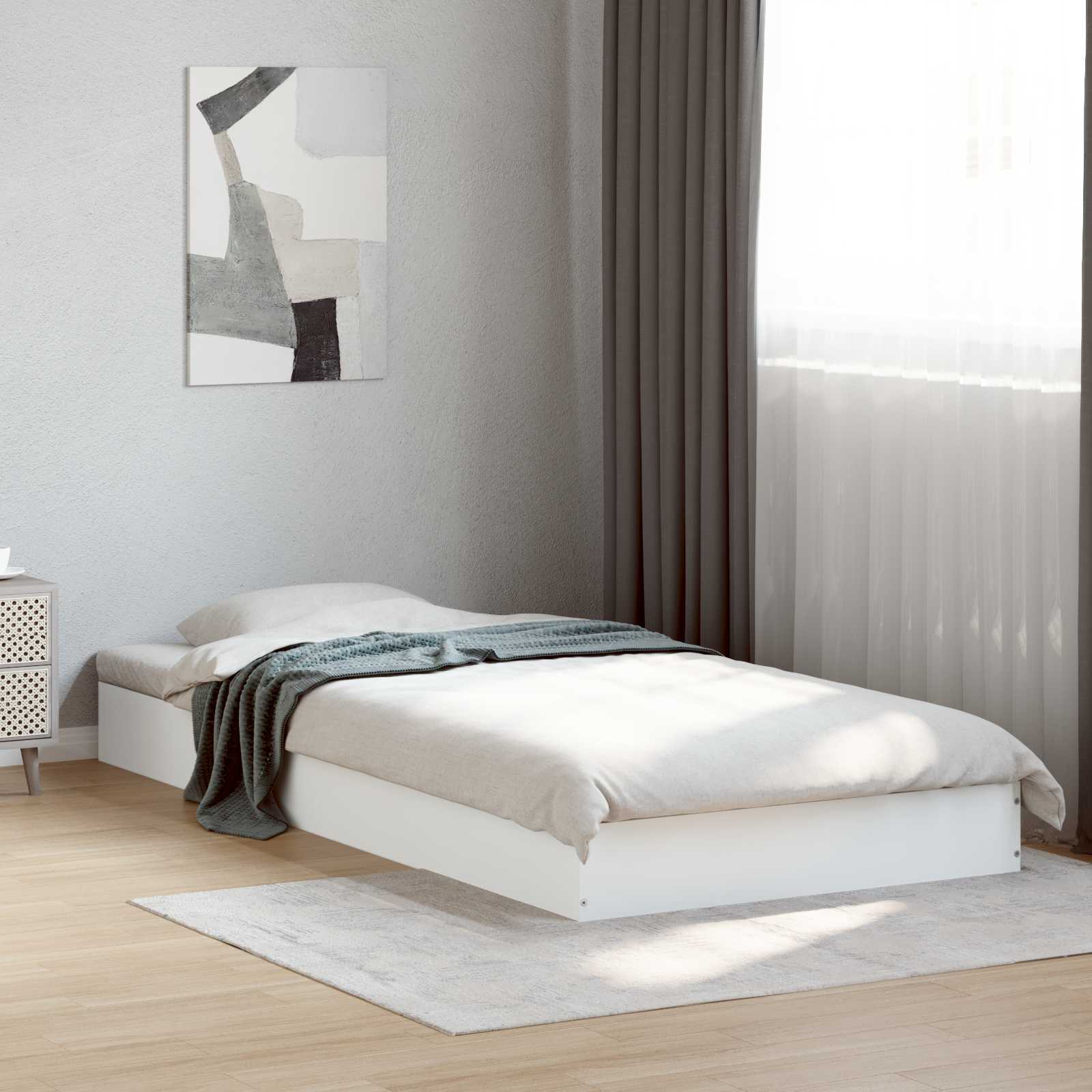 Okvir kreveta za pod Bijela 80 x 200 cm Konstruirano drvo