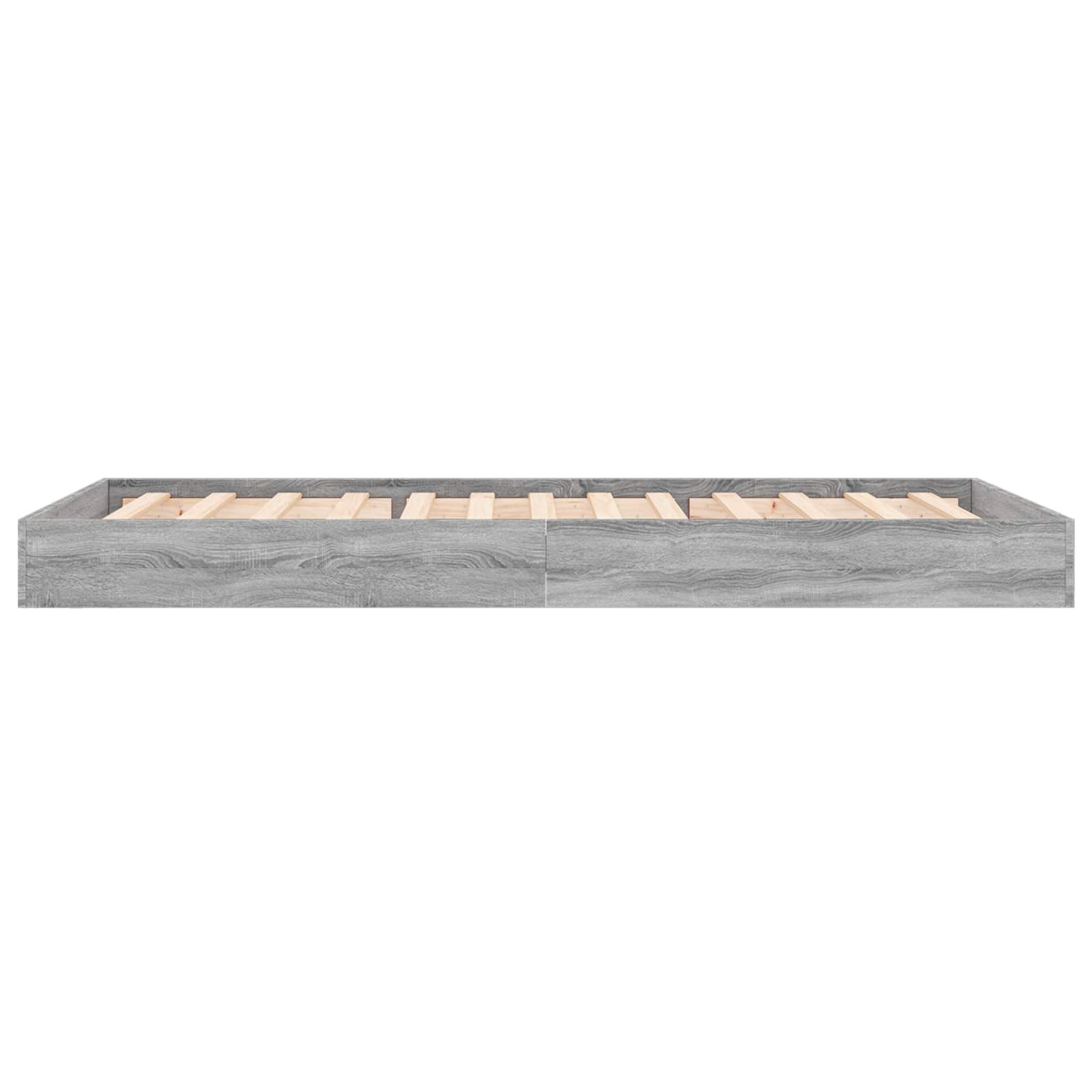 Okvir kreveta za pod Siva Sonoma 80 x 200 cm Konstruirano drvo