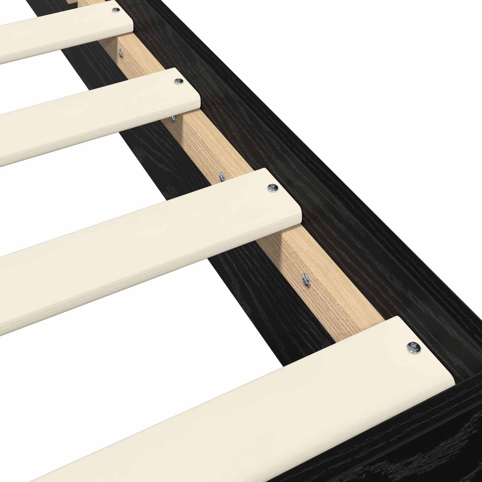 Okvir kreveta za pod Crni hrast 80 x 200 cm Konstruirano drvo