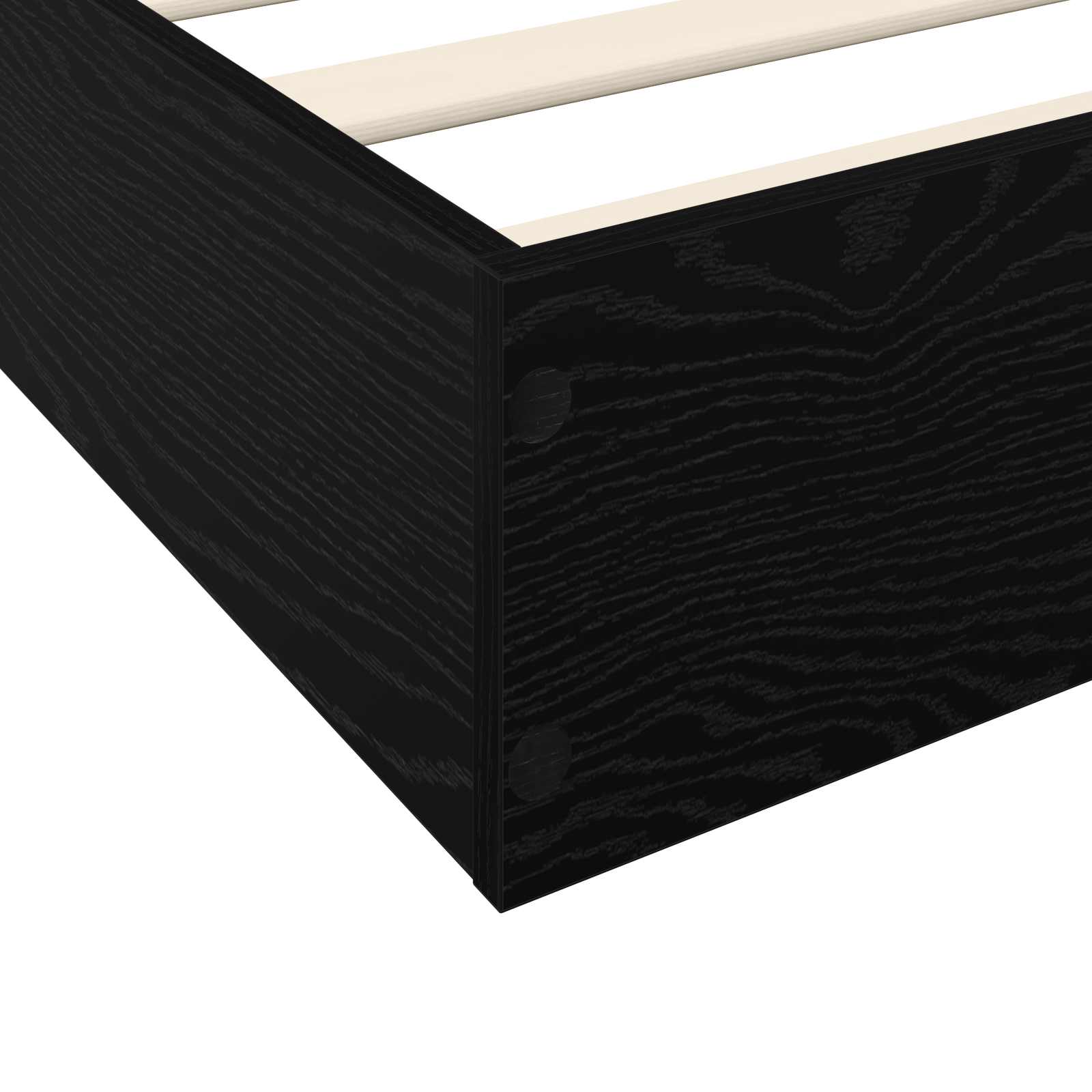 Okvir kreveta za pod Crni hrast 80 x 200 cm Konstruirano drvo