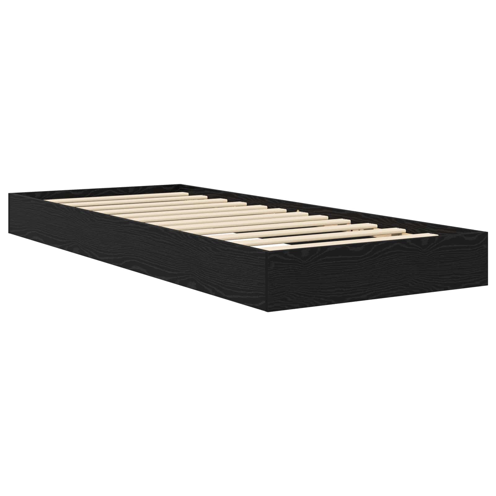Okvir kreveta za pod Crni hrast 80 x 200 cm Konstruirano drvo