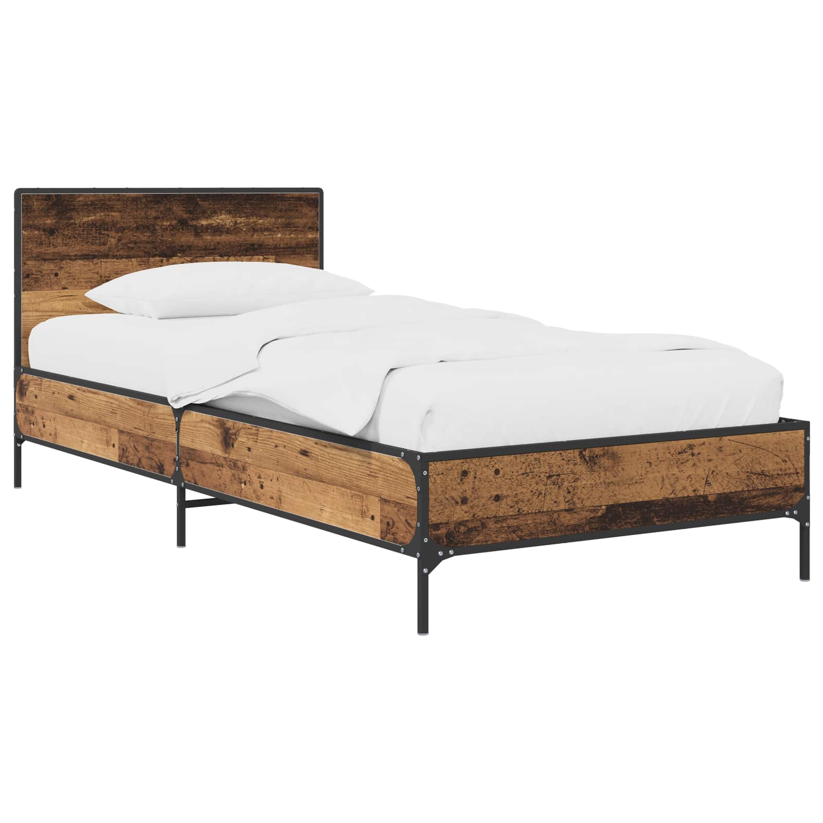 Okvir kreveta s uzglavljem Staro drvo 80 x 200 cm