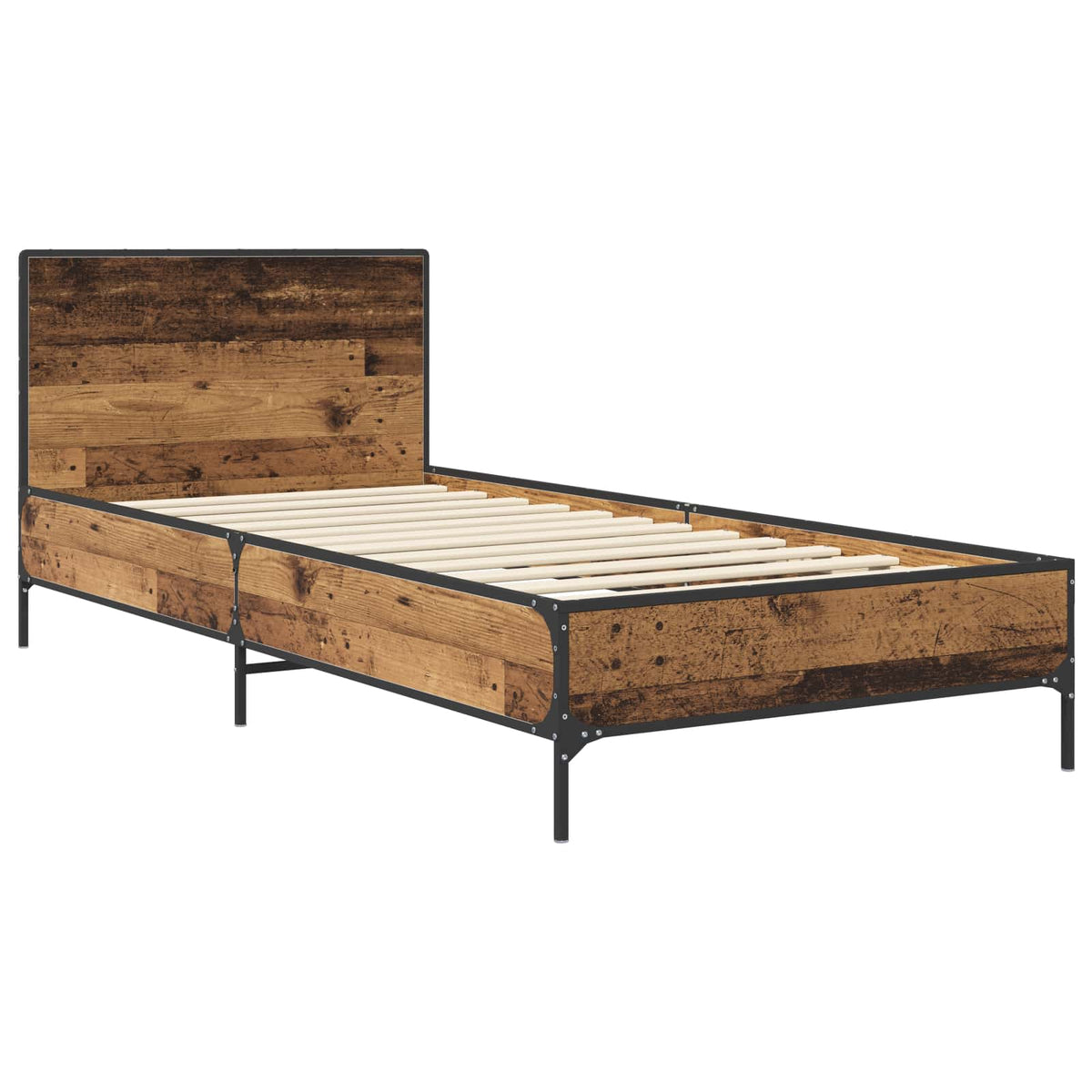 Okvir kreveta s uzglavljem Staro drvo 80 x 200 cm