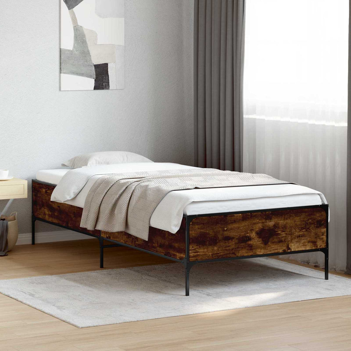Krevetna konstrukcija Dimni hrast 80 x 200 cm Konstruirano drvo