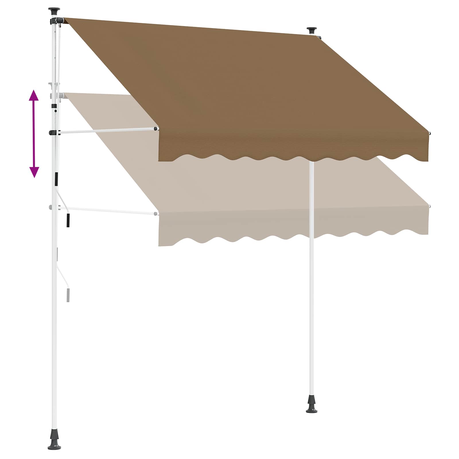 Ručno sklopiva tenda Bež 250 cm