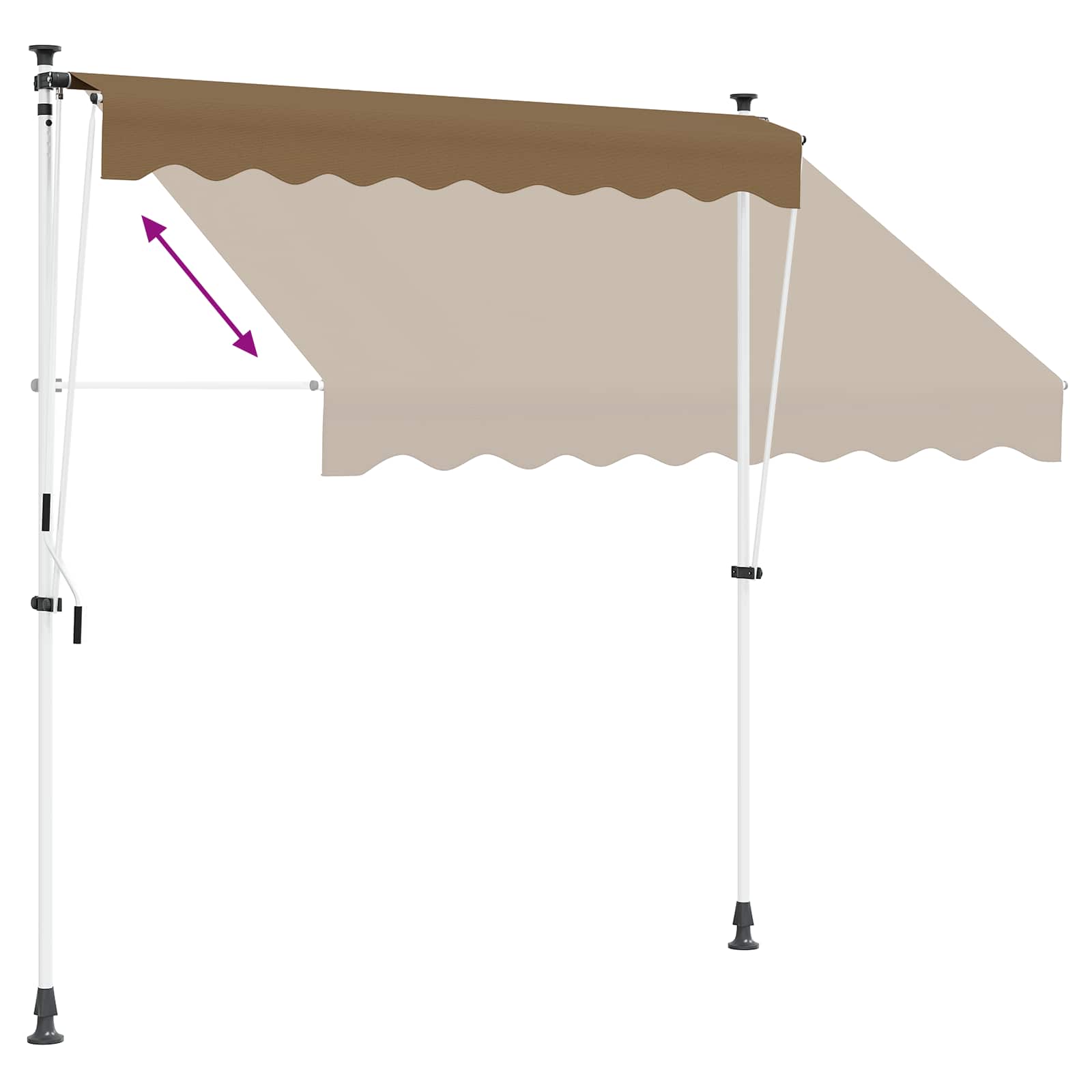 Ručno sklopiva tenda Bež 250 cm
