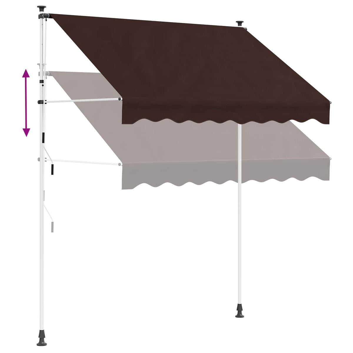 Ručno sklopiva tenda Smeđa 150 cm