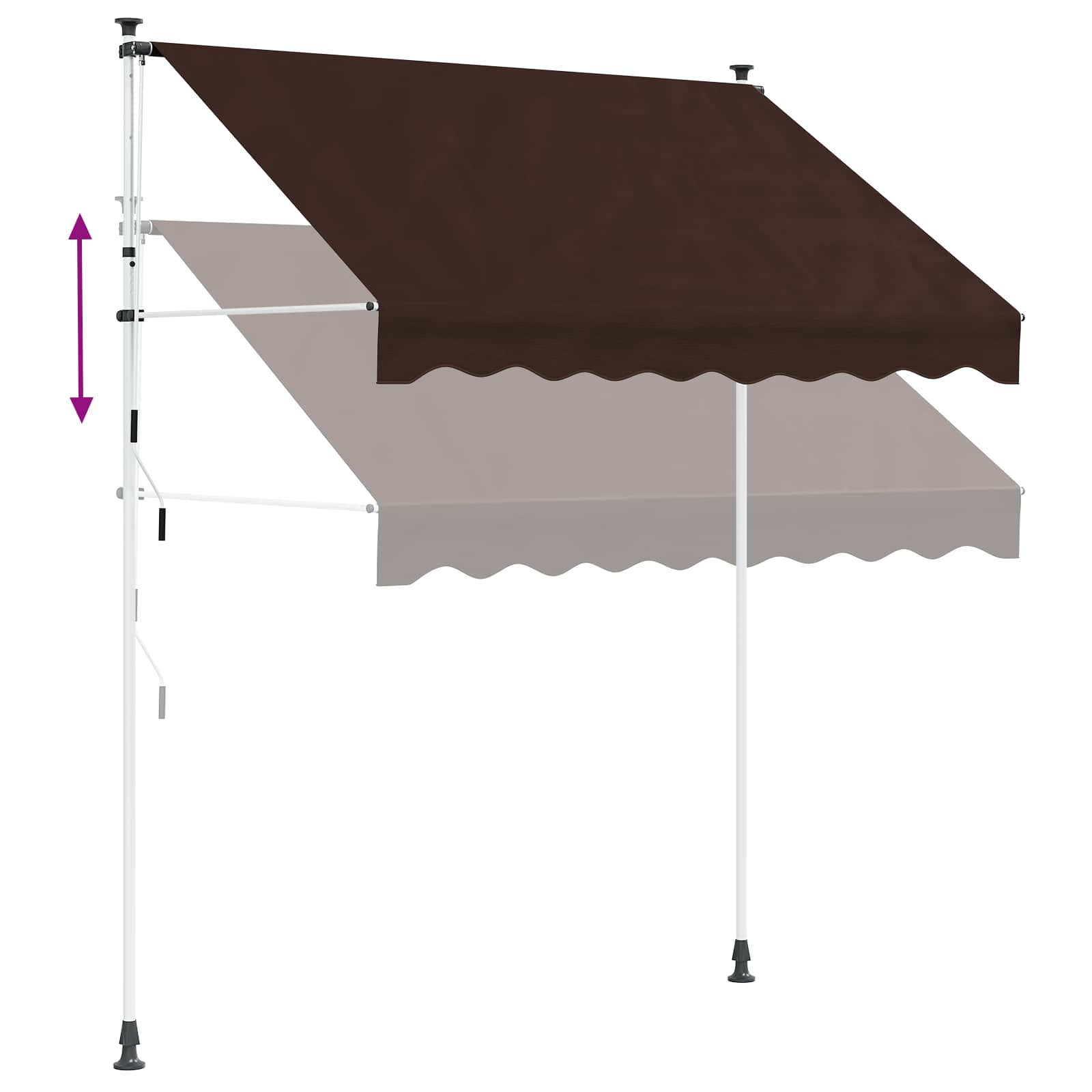 Ručno sklopiva tenda Smeđa 150 cm