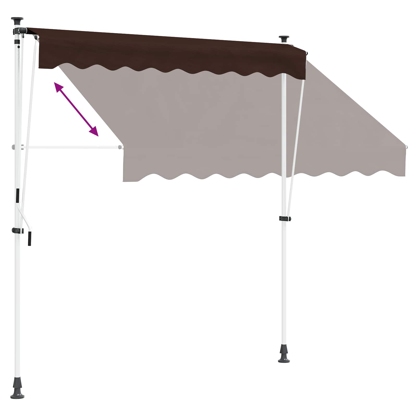 Ručno sklopiva tenda Smeđa 150 cm