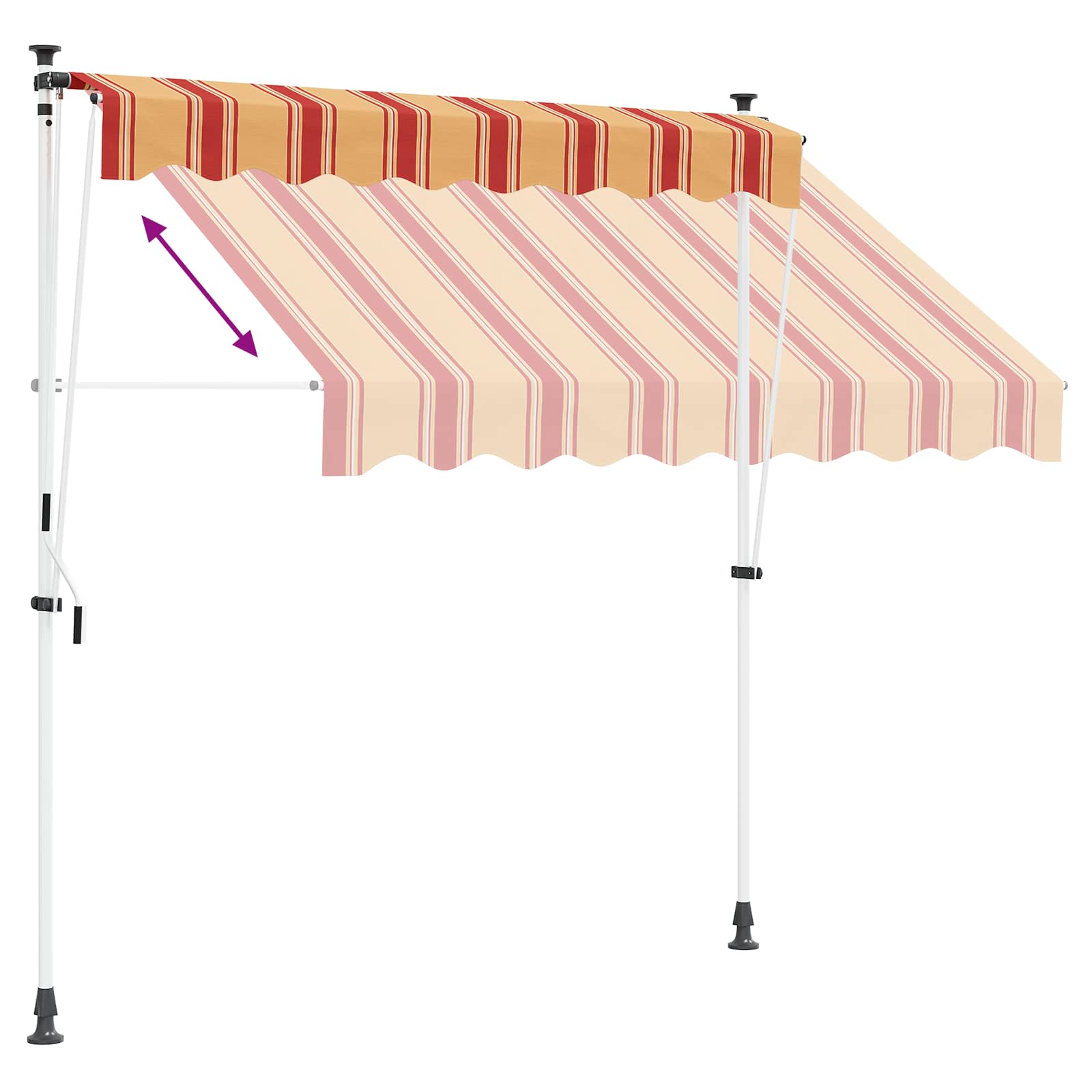 Ručno sklopiva tenda Svjetlosiva 400 cm