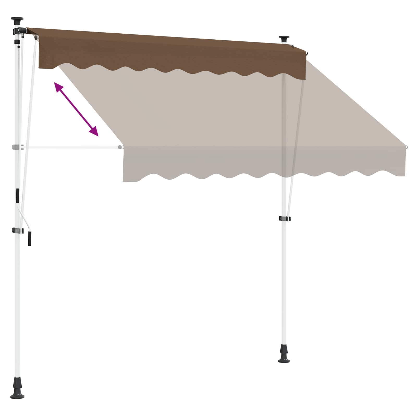 Ručno sklopiva tenda Sivosmeđa 200 cm