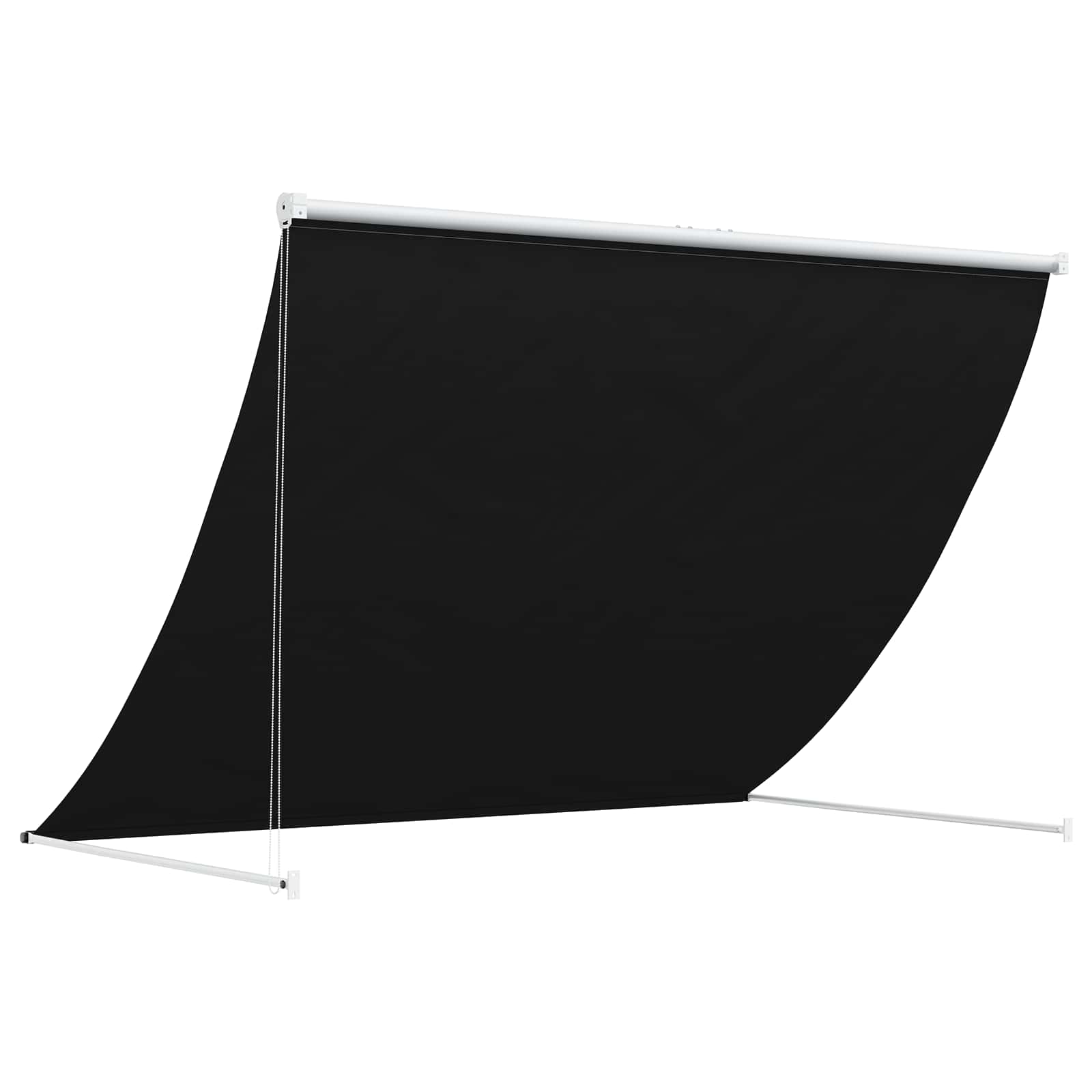 Nadstrešnica Crna 150 x 150 cm 180 g / m² poliester s PU premazom