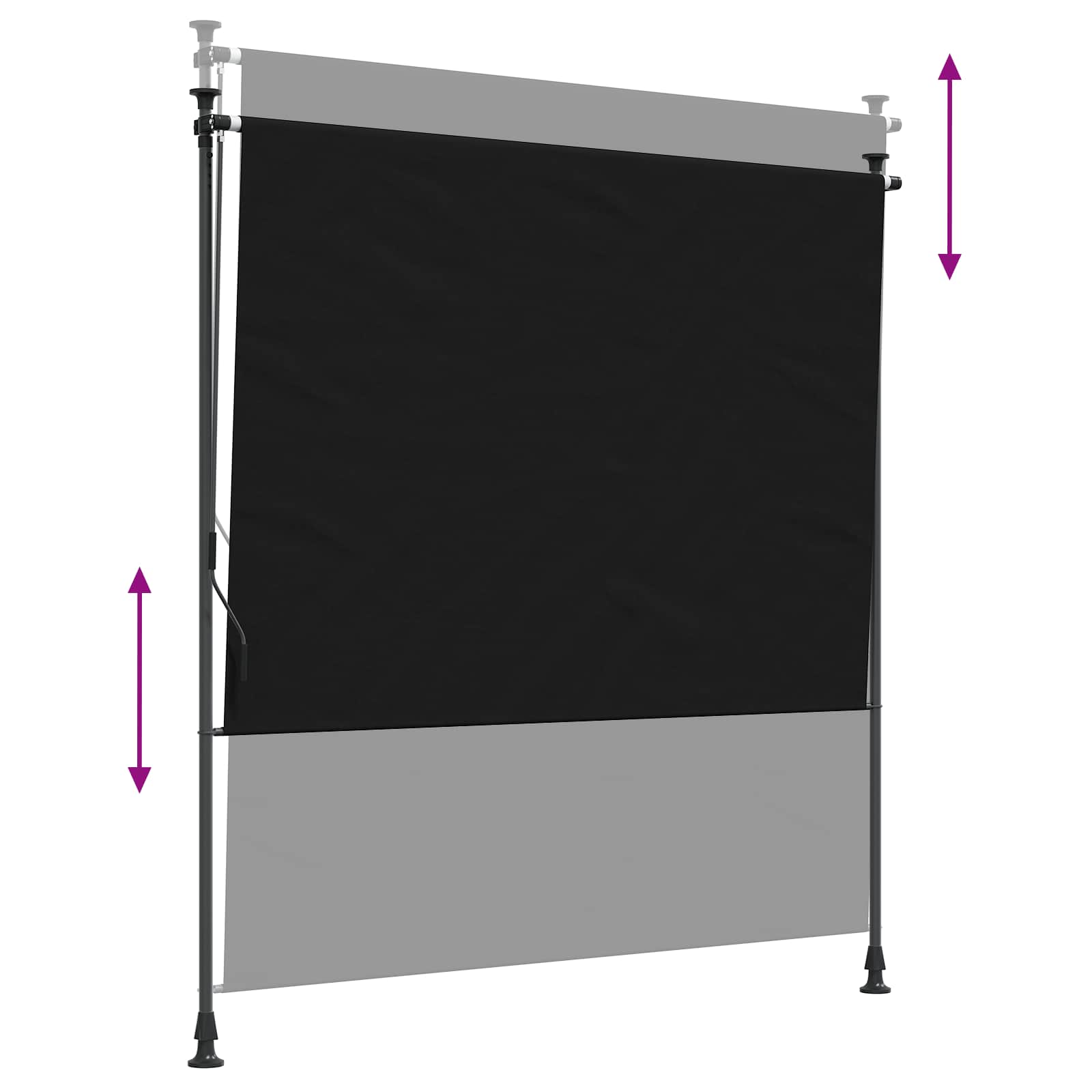 Vanjska Roleta Crna 120 x 270 cm