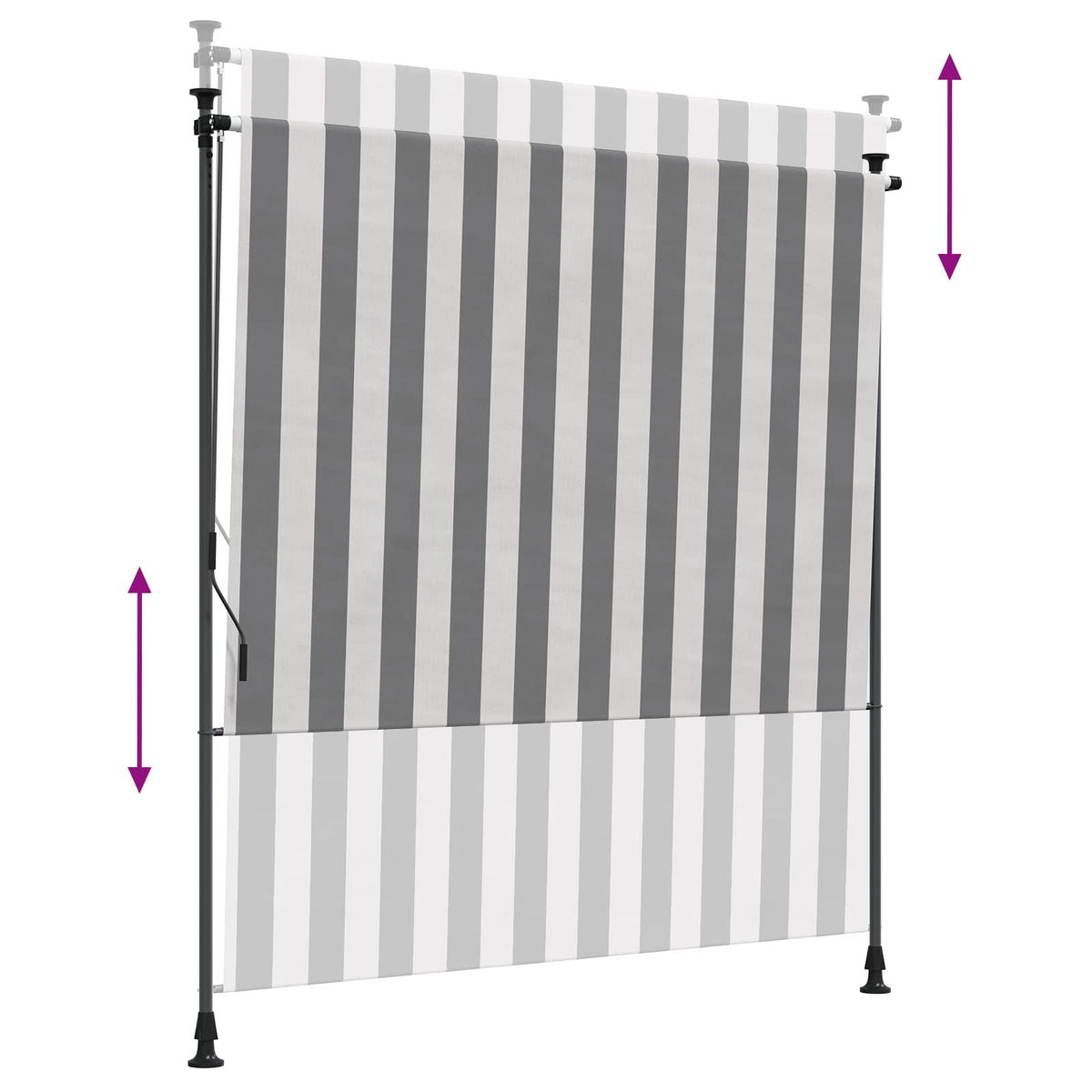 Vanjska Roleta Antracit i bijelo 150 x 270 cm