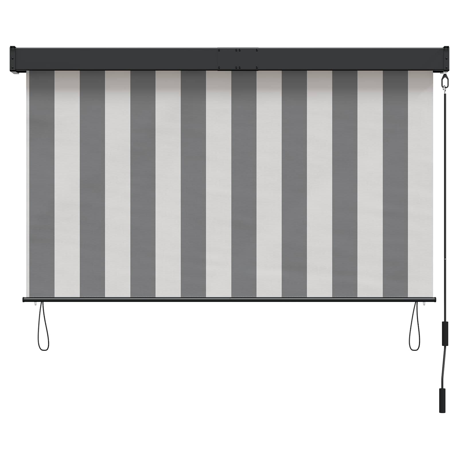 Rolo zavjesa Antracit i bijelo 60 x 250 cm Tkanina i aluminij