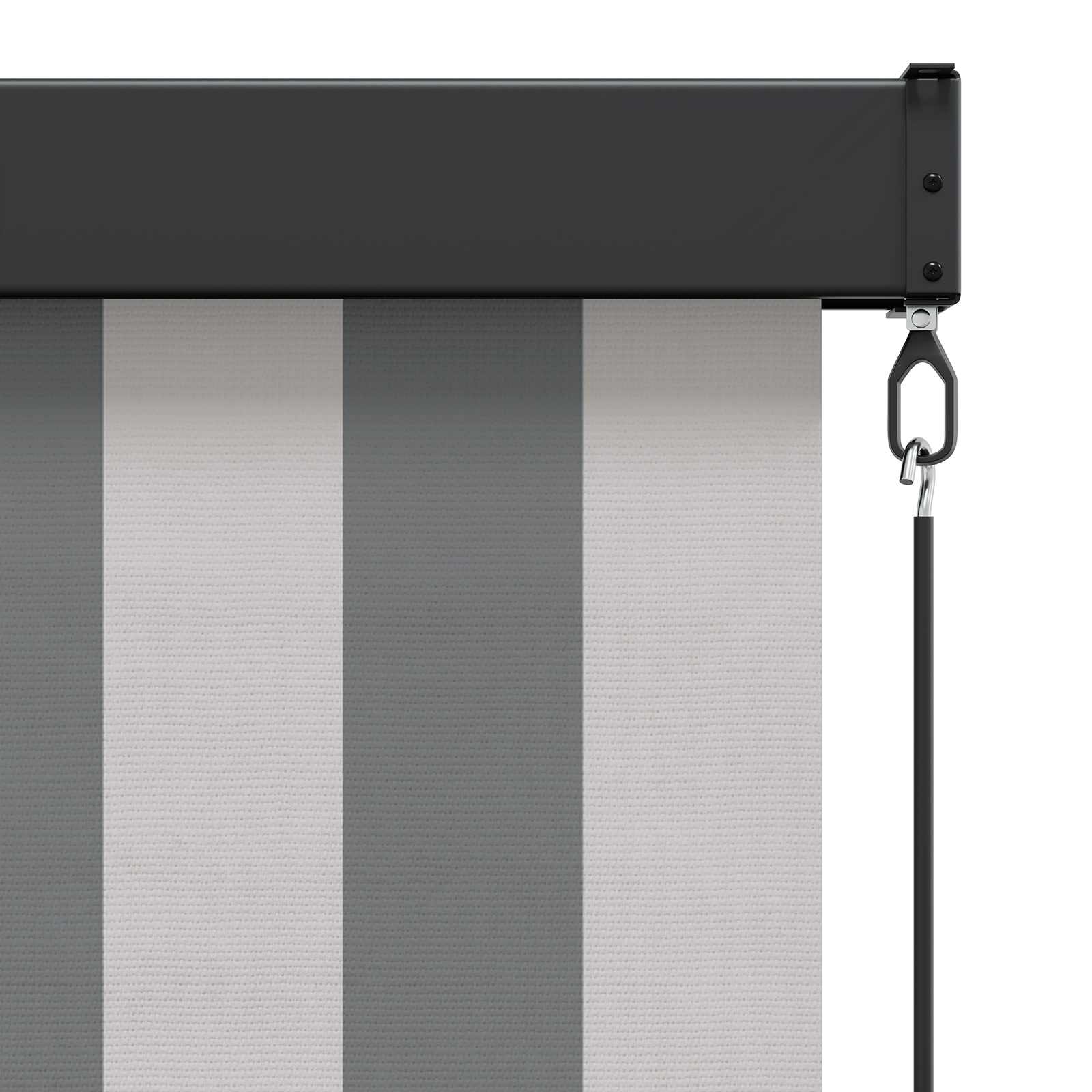 Rolo zavjesa Antracit i bijelo 80 x 250 cm Tkanina i aluminij