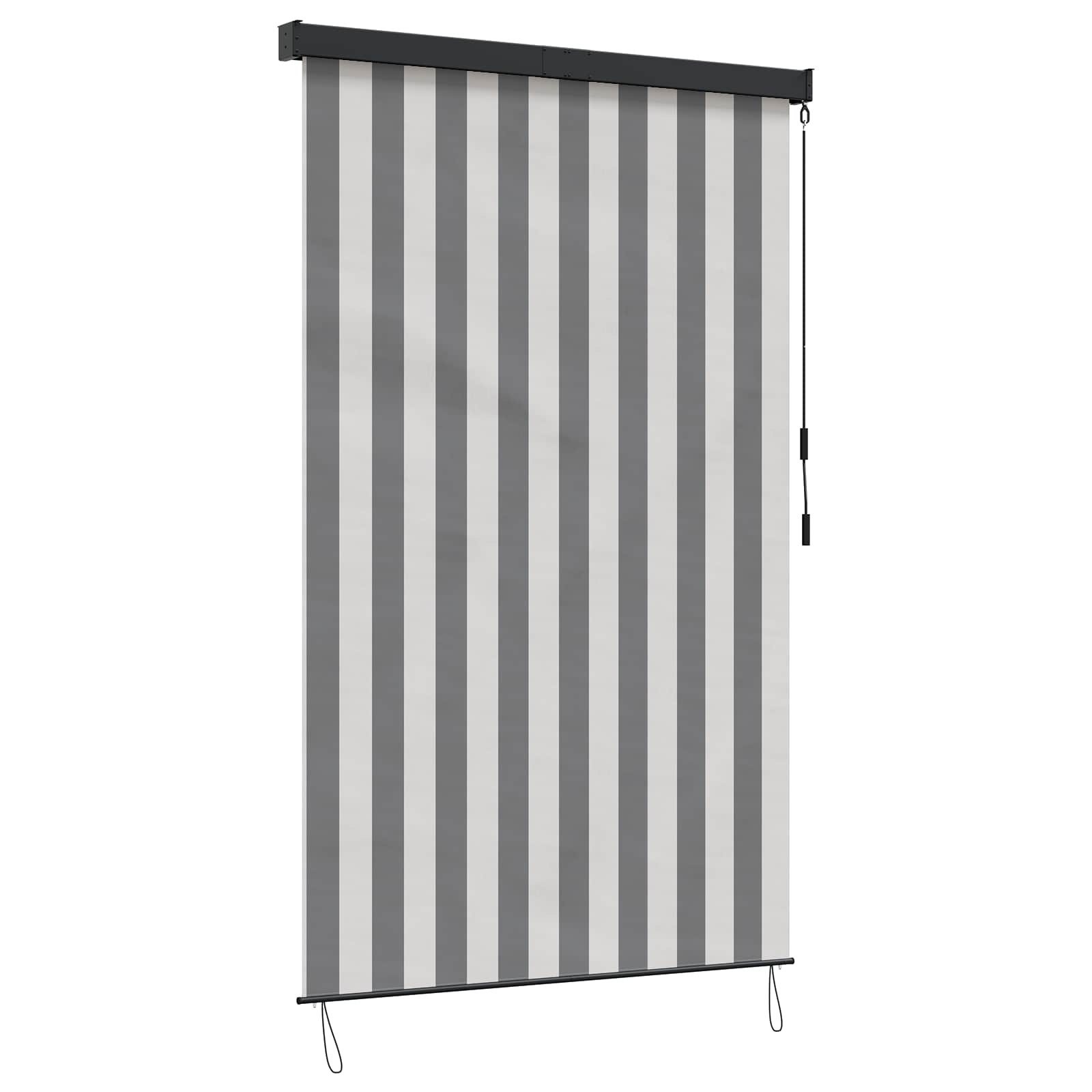 Rolo zavjesa Antracit i bijelo 100 x 250 cm Tkanina i aluminij