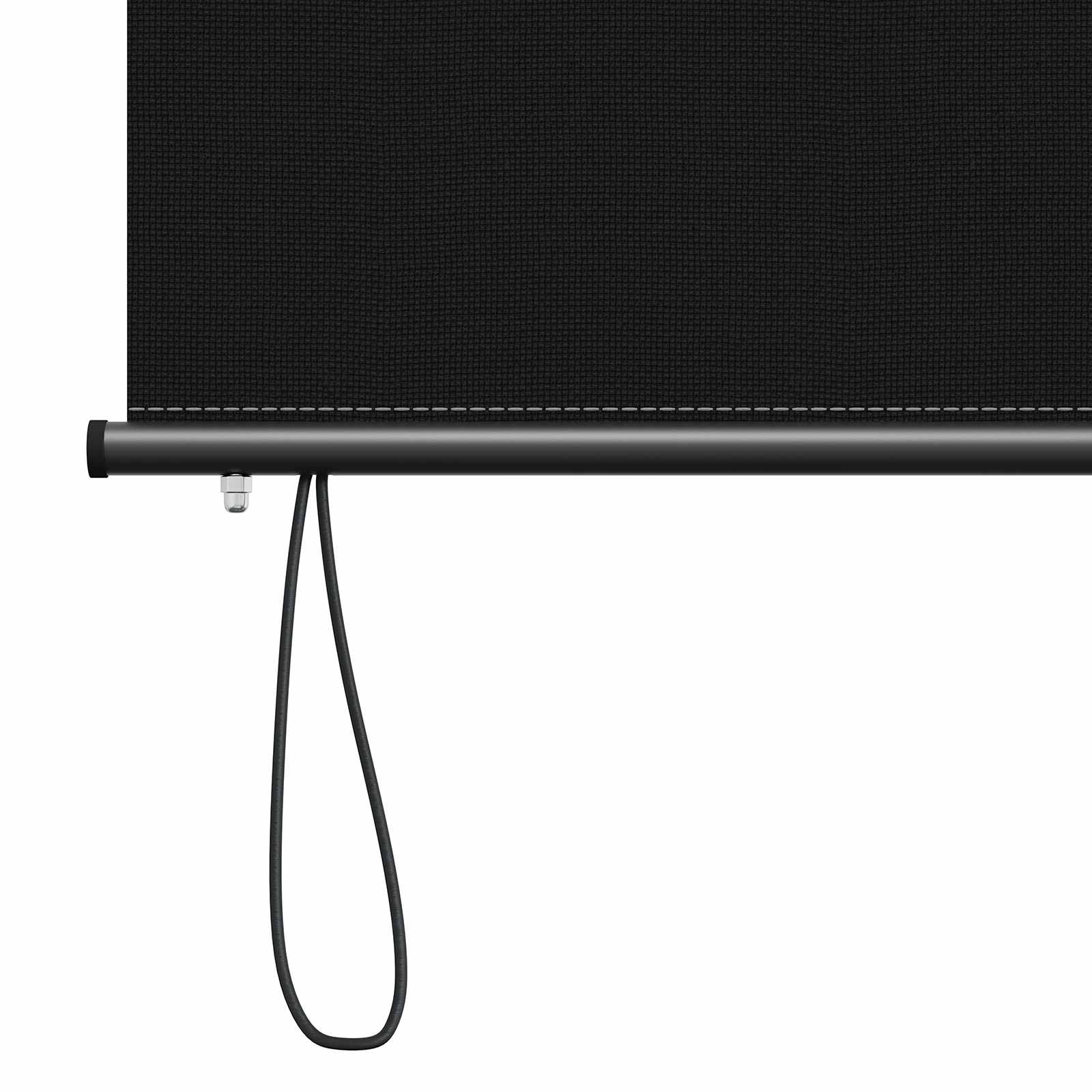Rolo zavjesa Crna 120 x 250 cm Tkanina i aluminij