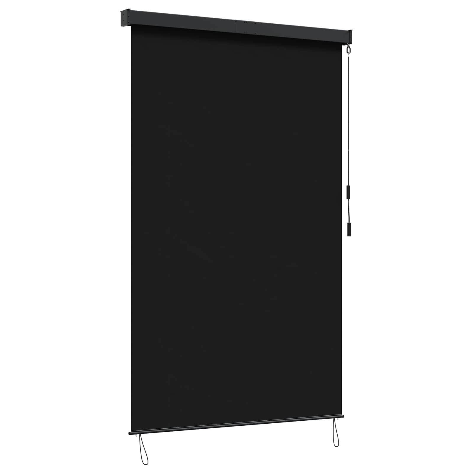 Rolo zavjesa Crna 160 x 250 cm Tkanina i aluminij
