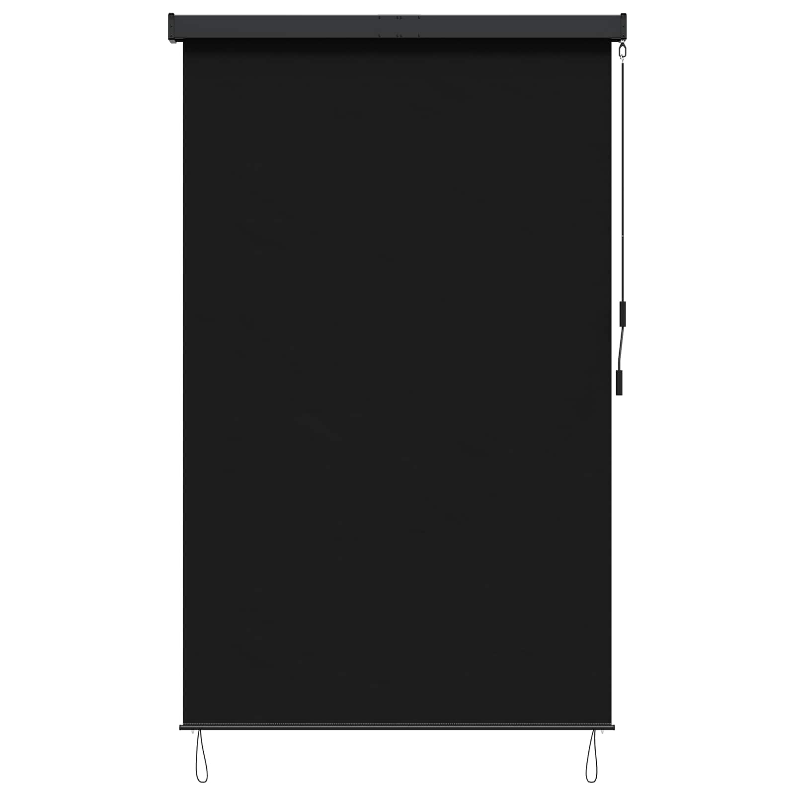 Rolo zavjesa Crna 160 x 250 cm Tkanina i aluminij